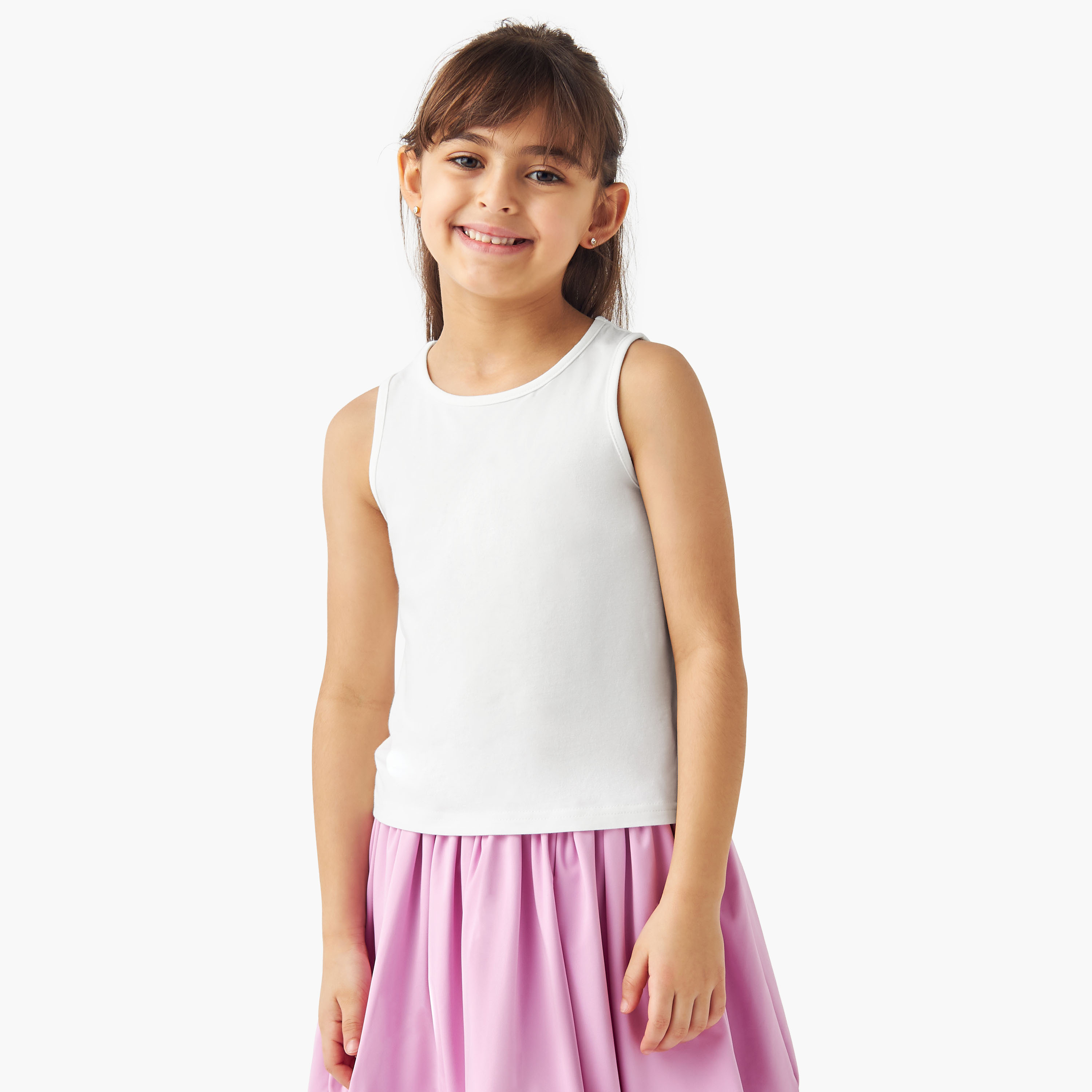 Kappa Solid Cropped Sweatshirt with Tank Top-sports-girls-clothing-tops-image-6