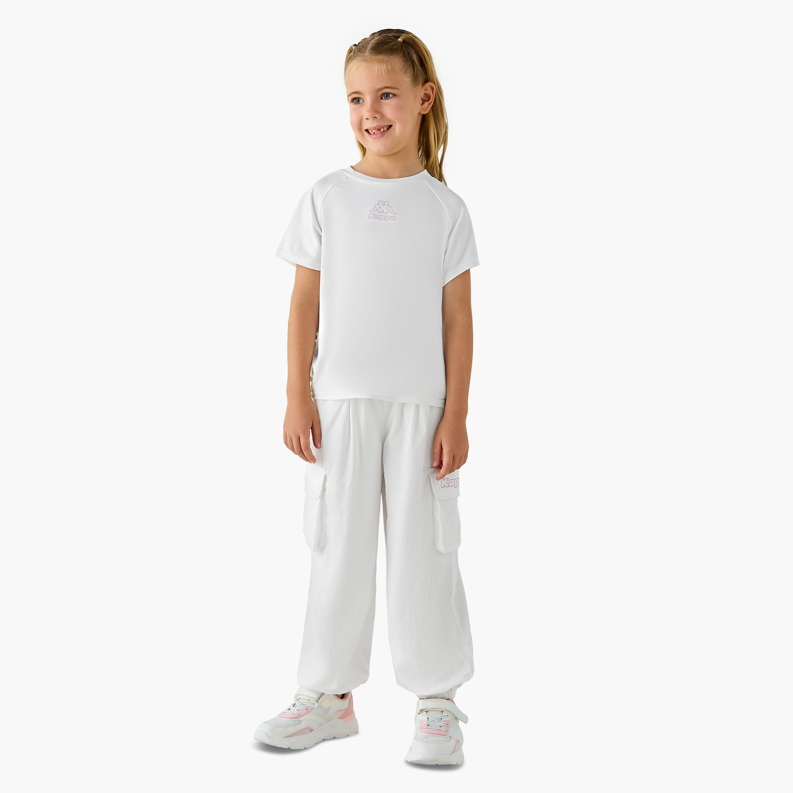 Kappa Logo Print T-shirt with Raglan Sleeves-sports-girls-clothing-tops-image-2