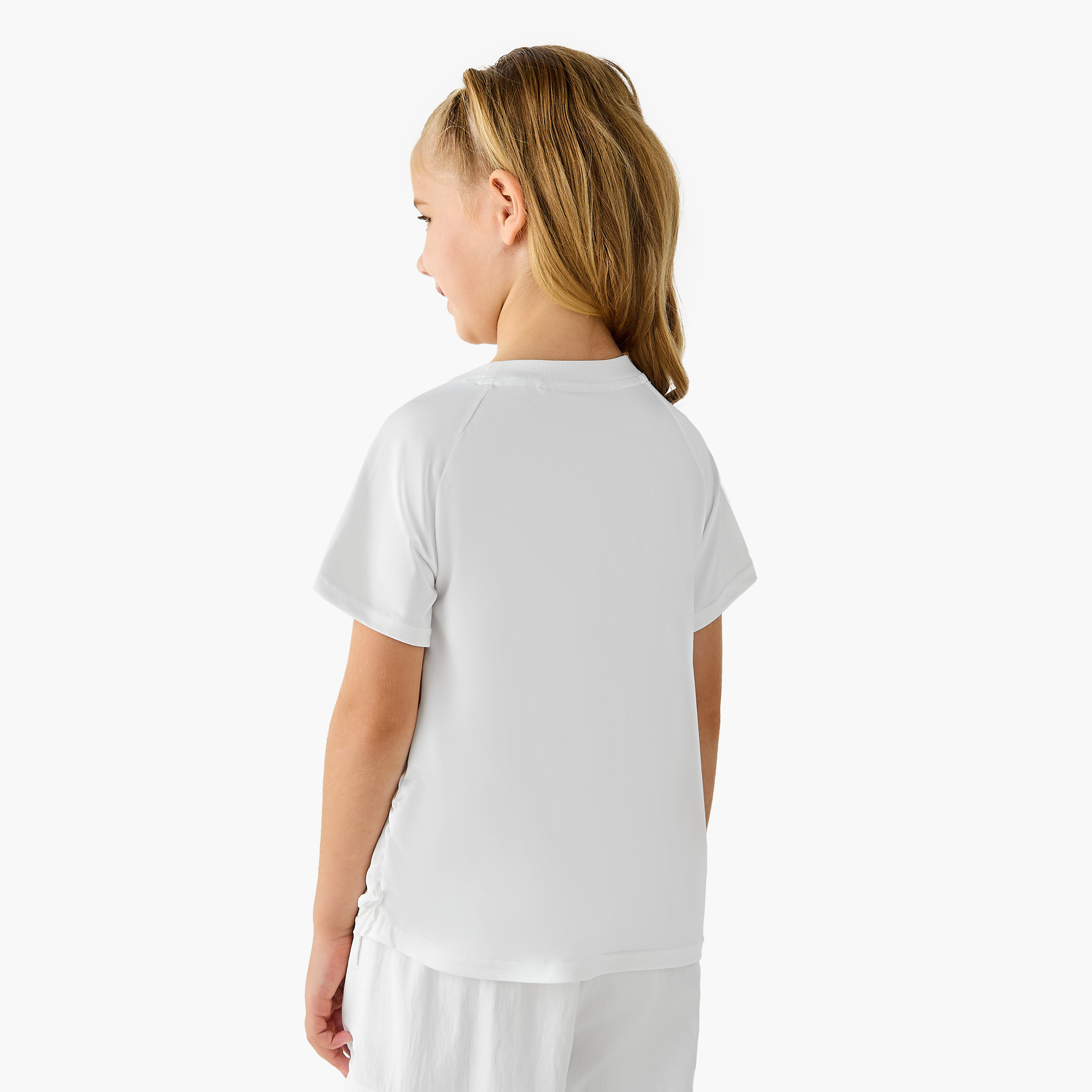 Kappa Logo Print T-shirt with Raglan Sleeves-sports-girls-clothing-tops-image-3