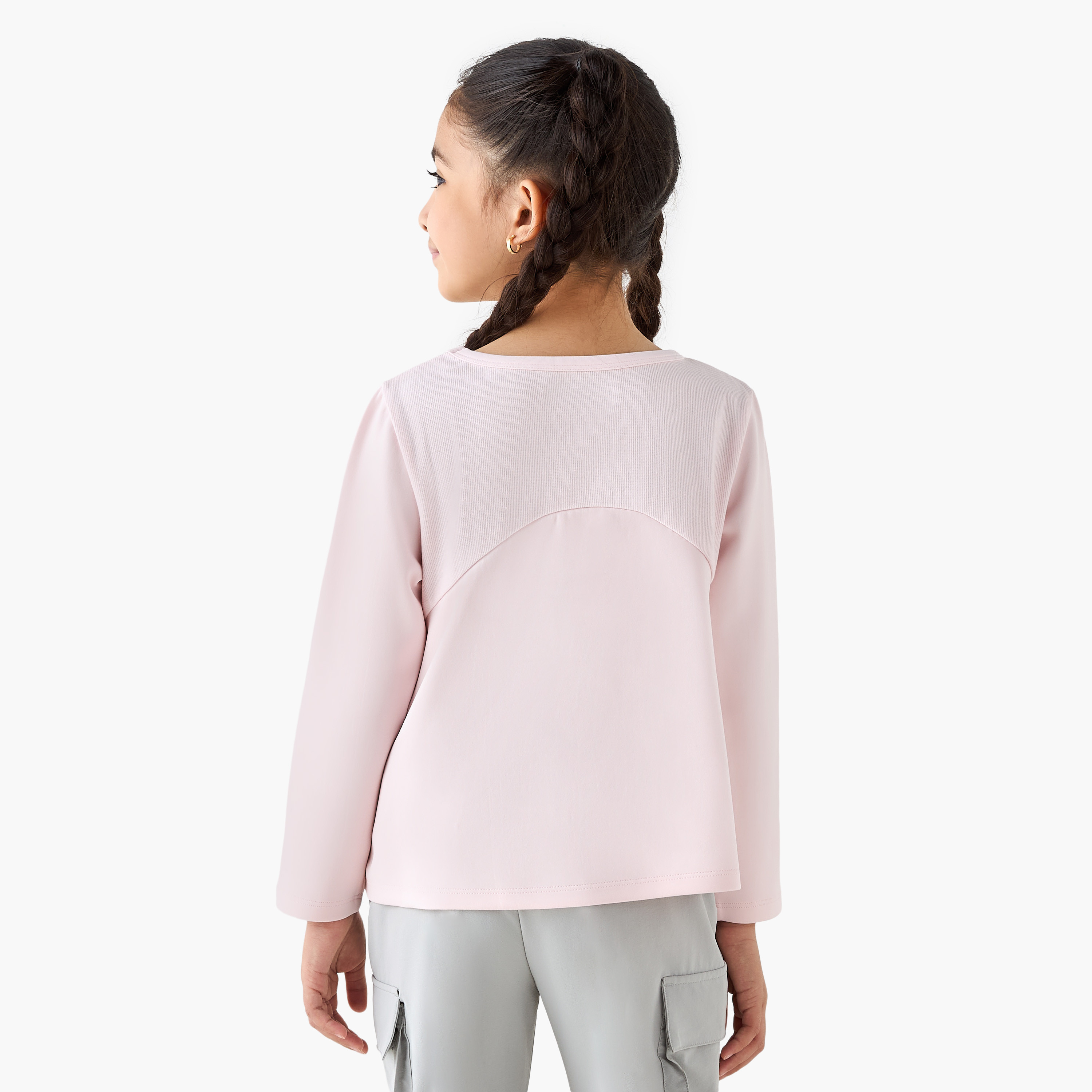 Kappa Panelled Long-Sleeved T-shirt-sports-girls-clothing-tops-image-3