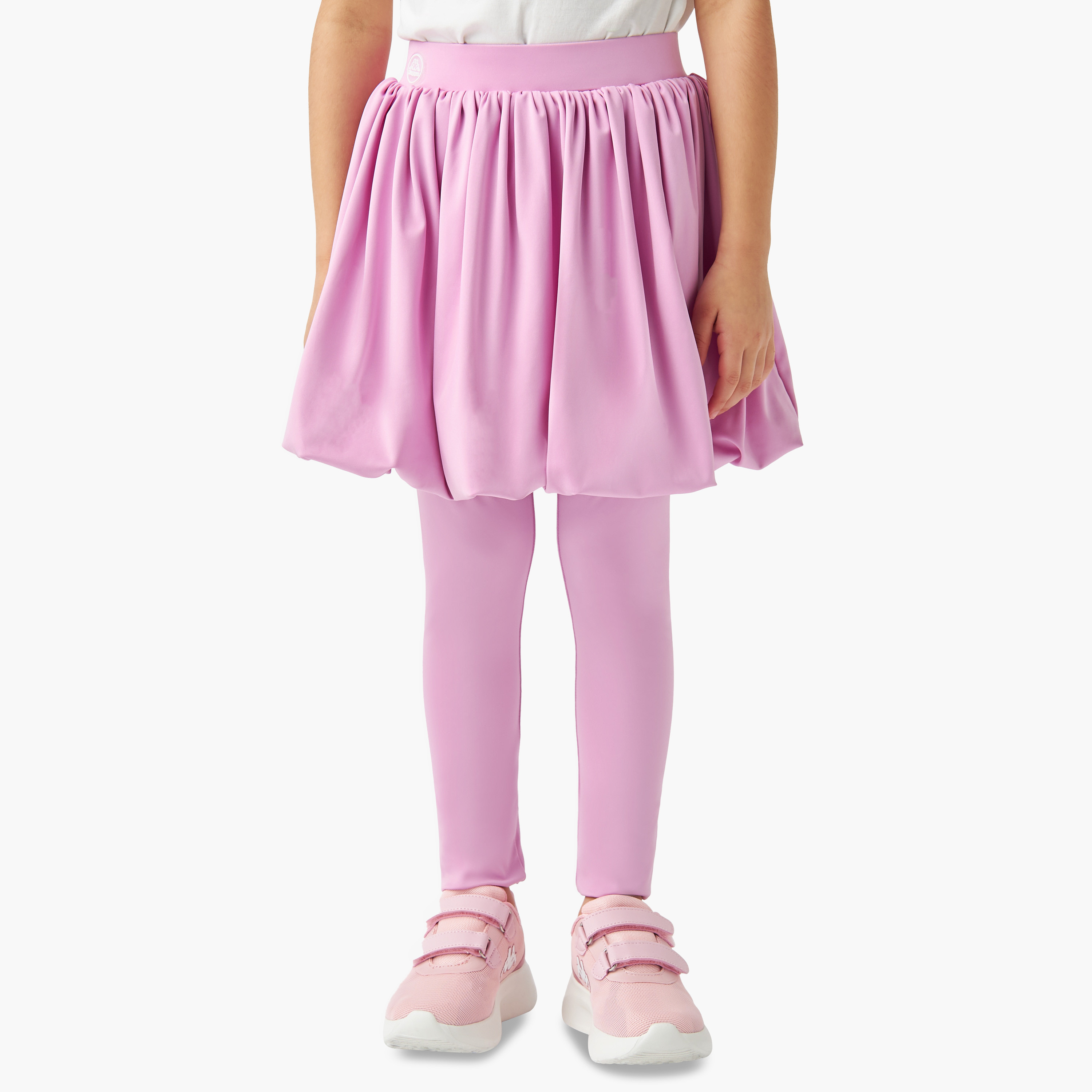 Kappa Solid Leggings and Skirt Set-girls-clothing-bottoms-leggings-image-1