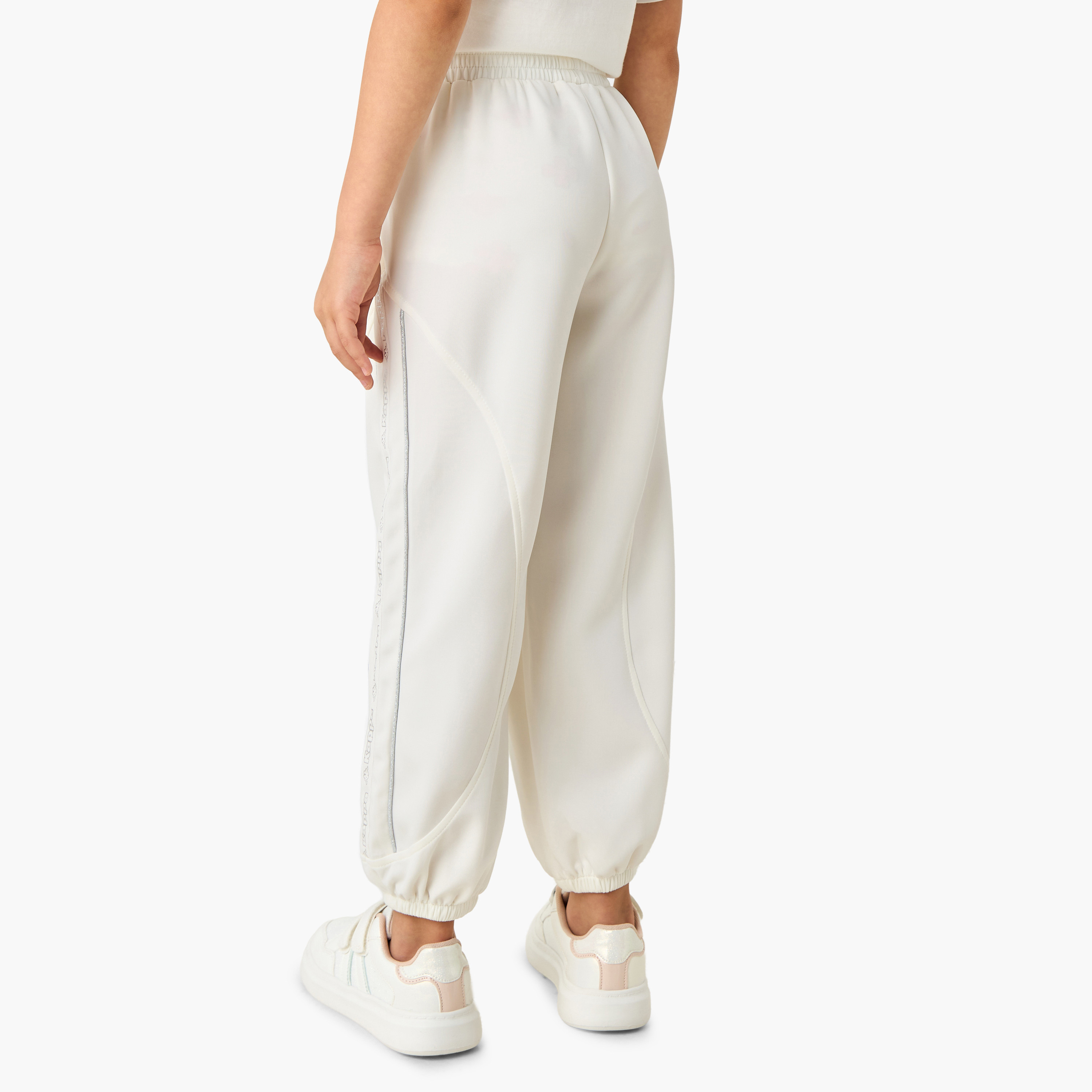 Kappa Girls Jogger with Side Stripe Detail - Polyamide Blend - Elasticated-baby-girls-clothing-sportswear-bottoms-image-3