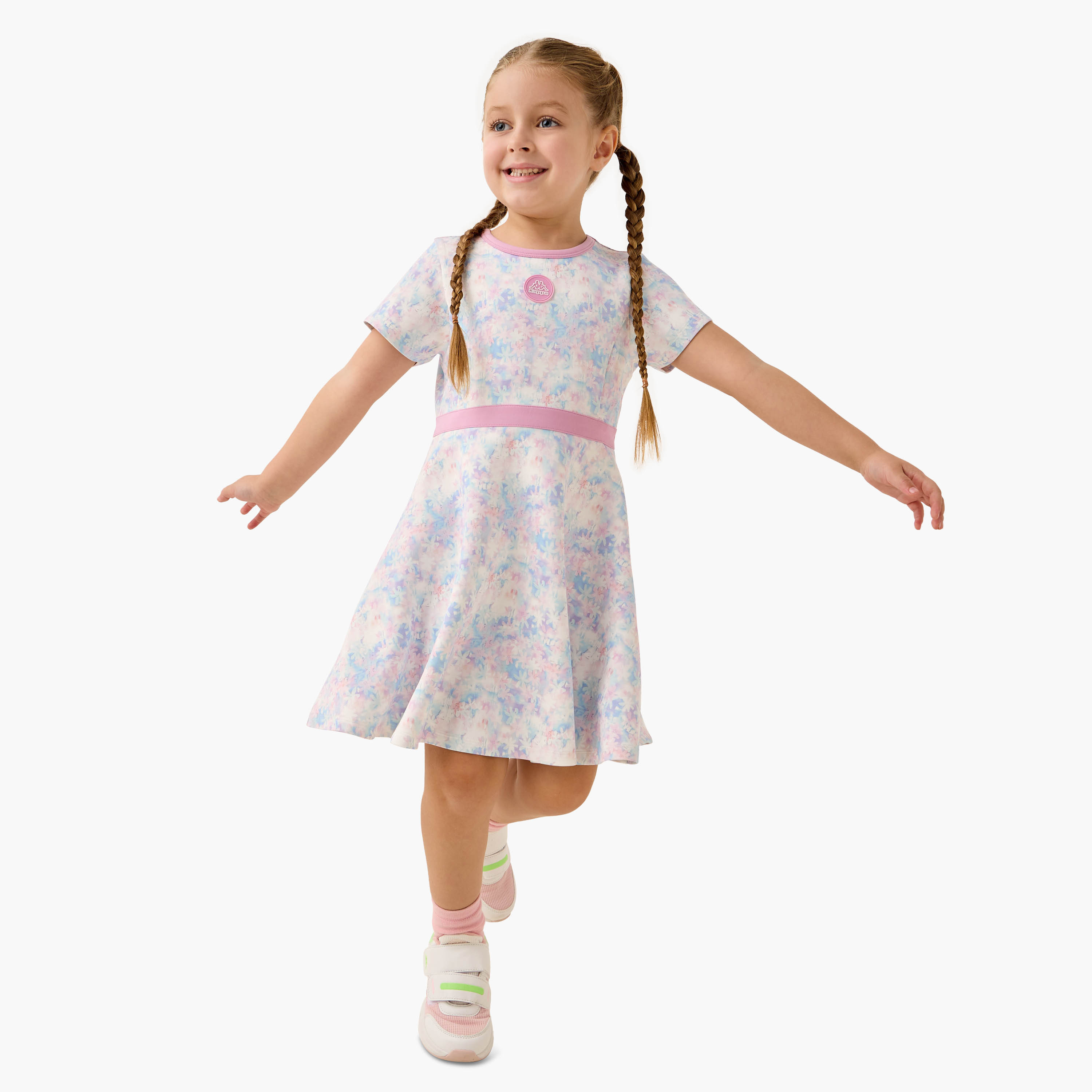 فستان بأكمام قصيرة وطبعات من كابا-girls-clothing-dressesandjumpsuits-image-4