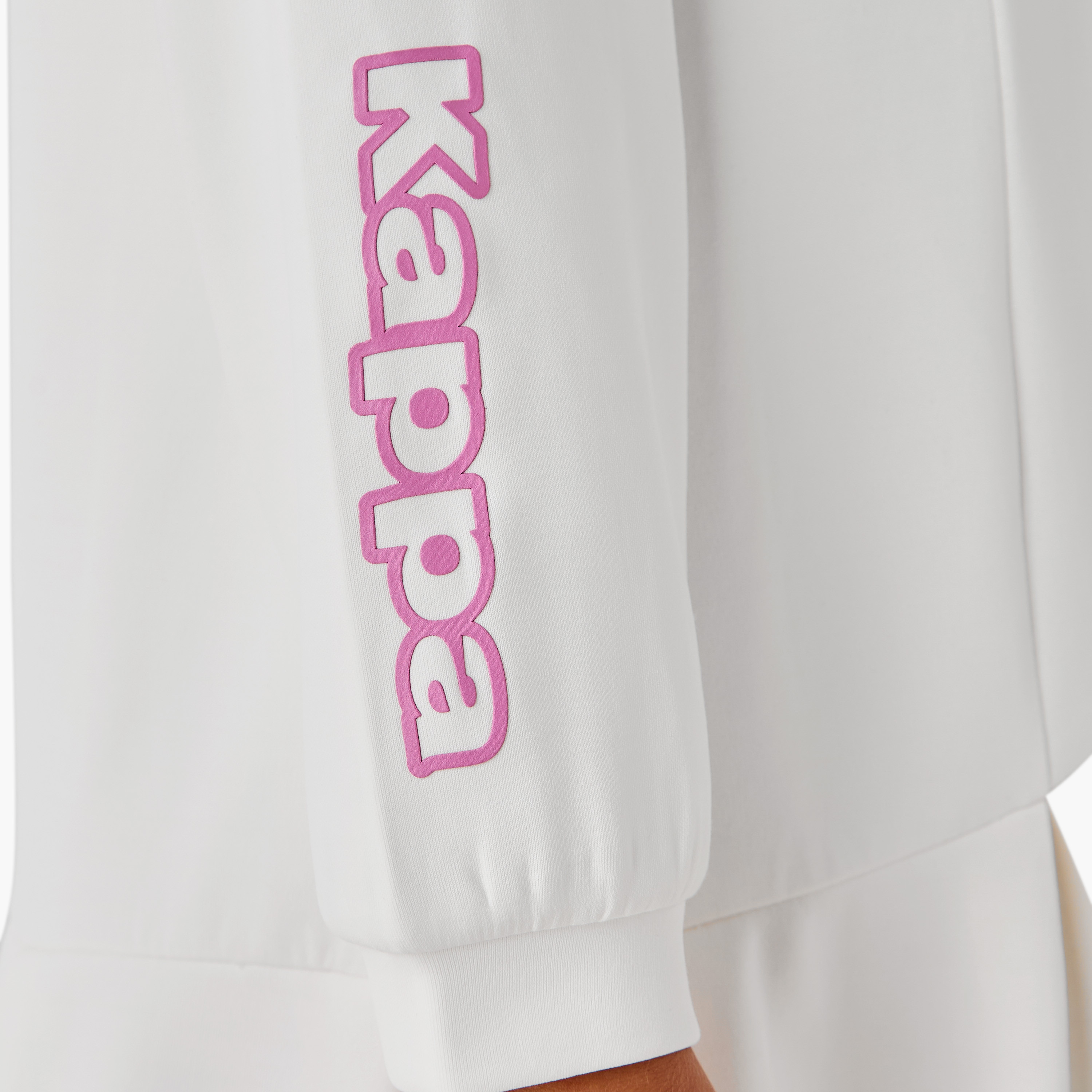 Kappa Logo Accent Drop Waist Dress with Long Sleeves-girls-clothing-dressesandjumpsuits-image-5