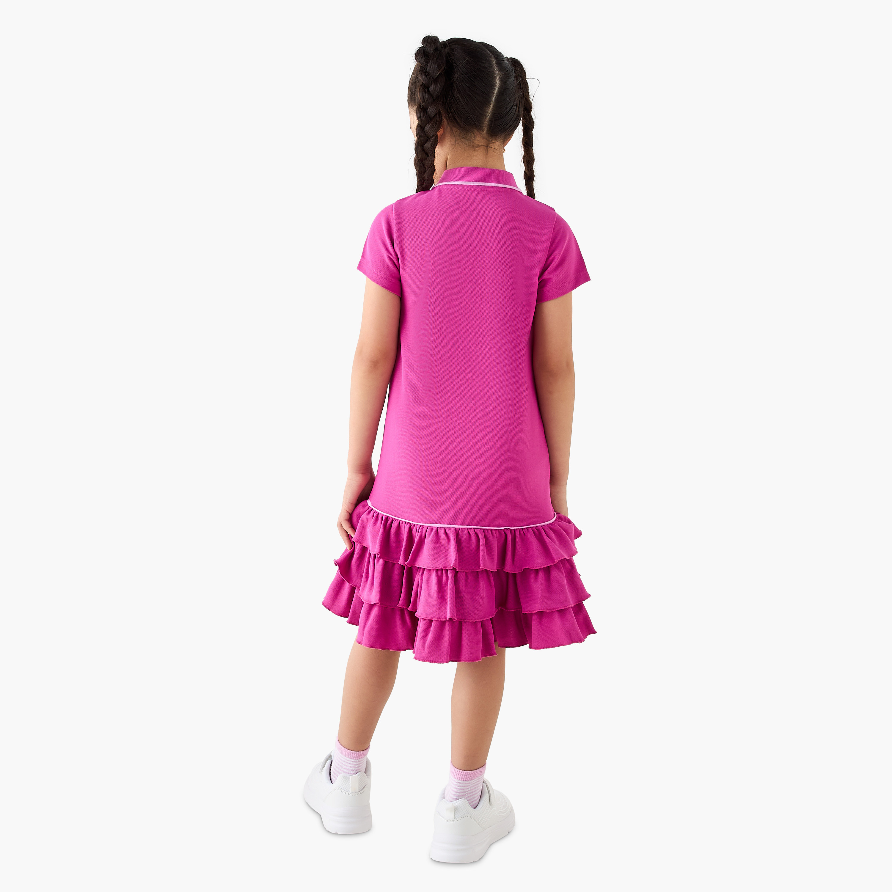 Kappa Textured Polo Dress with Ruffle Hem-girls-clothing-dressesandjumpsuits-image-3