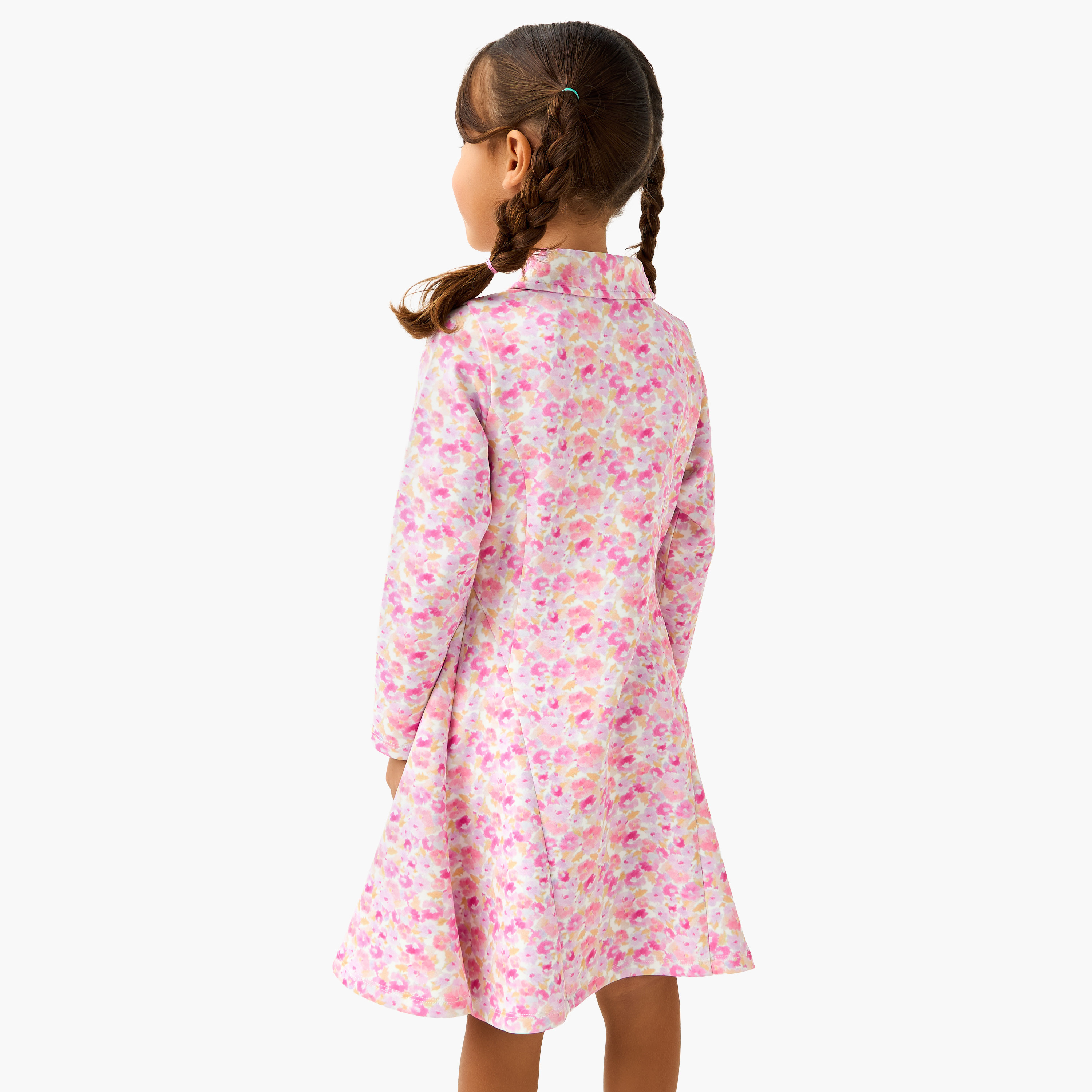 Kappa Collar Long Sleeves Dress with Print-girls-clothing-dressesandjumpsuits-image-3
