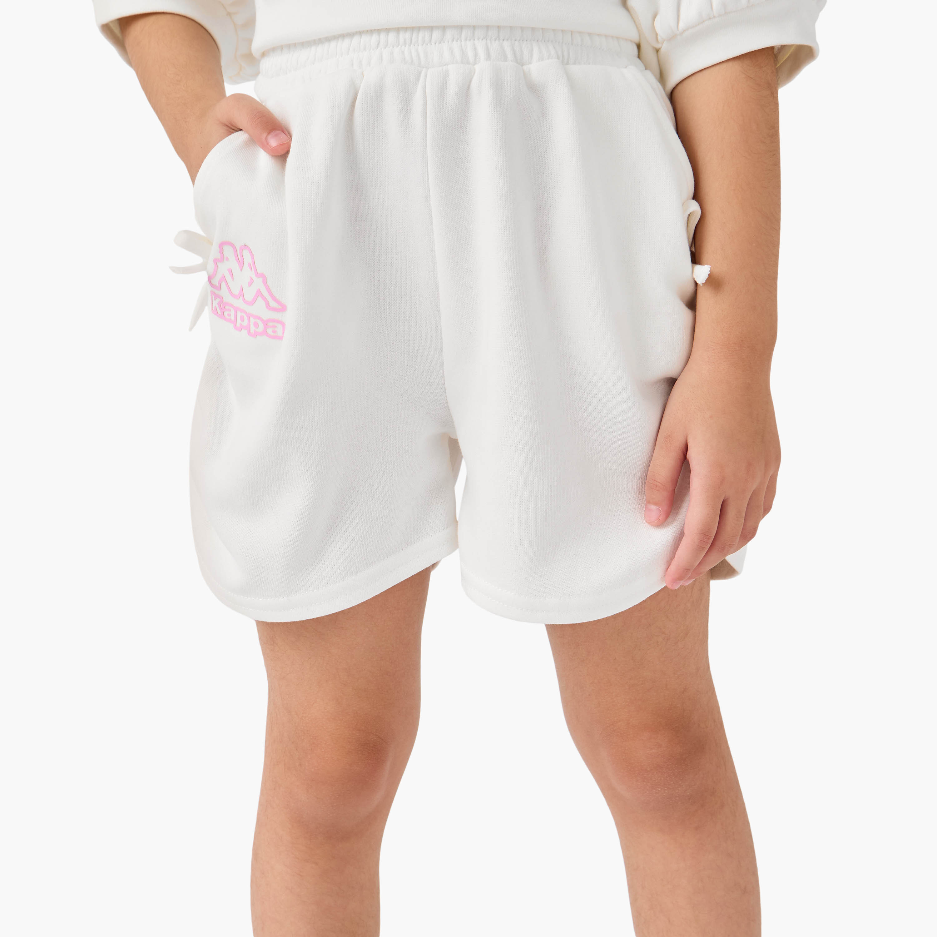 Kappa Logo Print T-shirt and Shorts Set-girls-clothing-setsandcoords-image-3