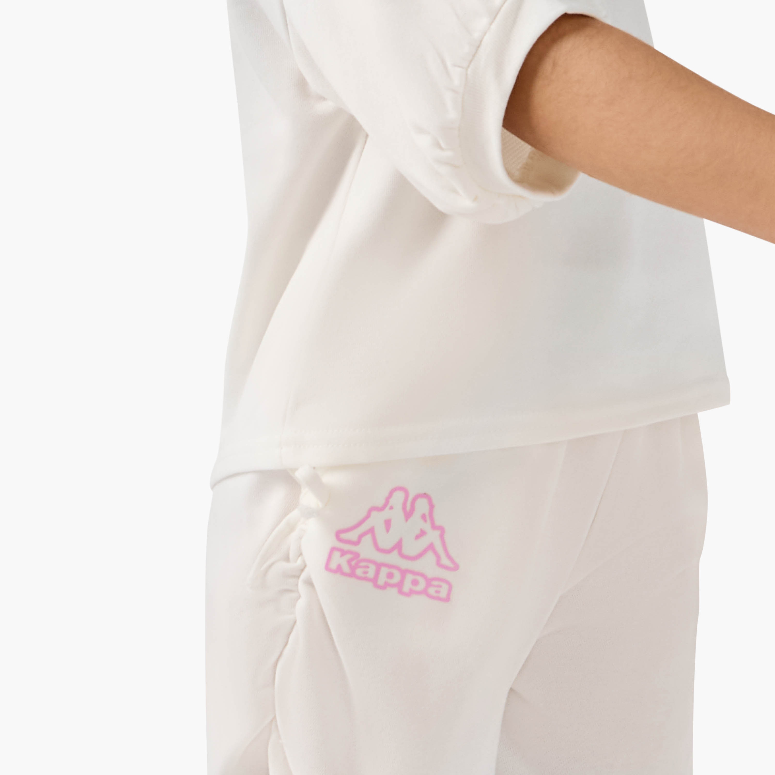 Kappa Logo Print T-shirt and Shorts Set-girls-clothing-setsandcoords-image-5