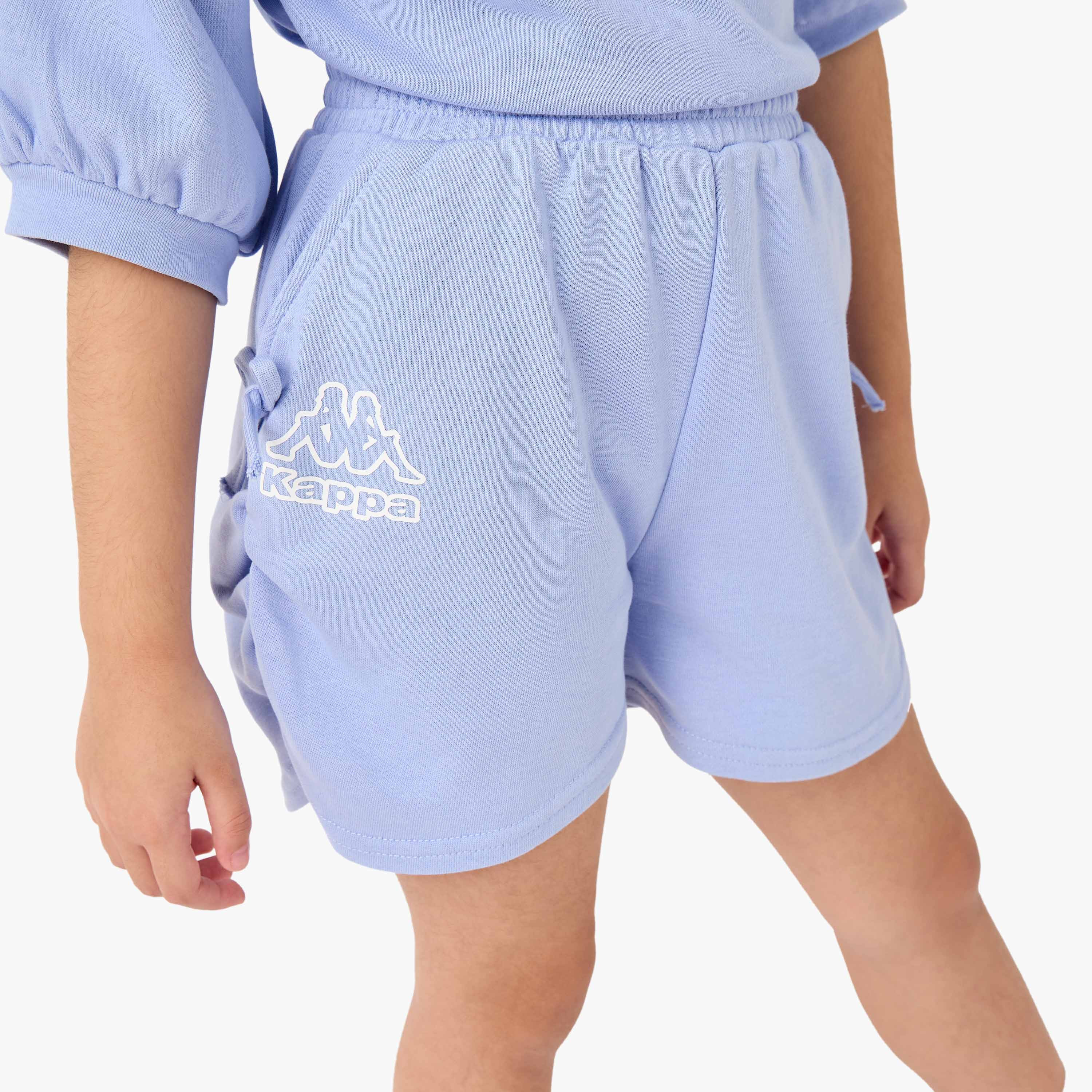 Kappa Logo Print T-shirt and Shorts Set-baby-girls-clothing-setsandcoords-image-3