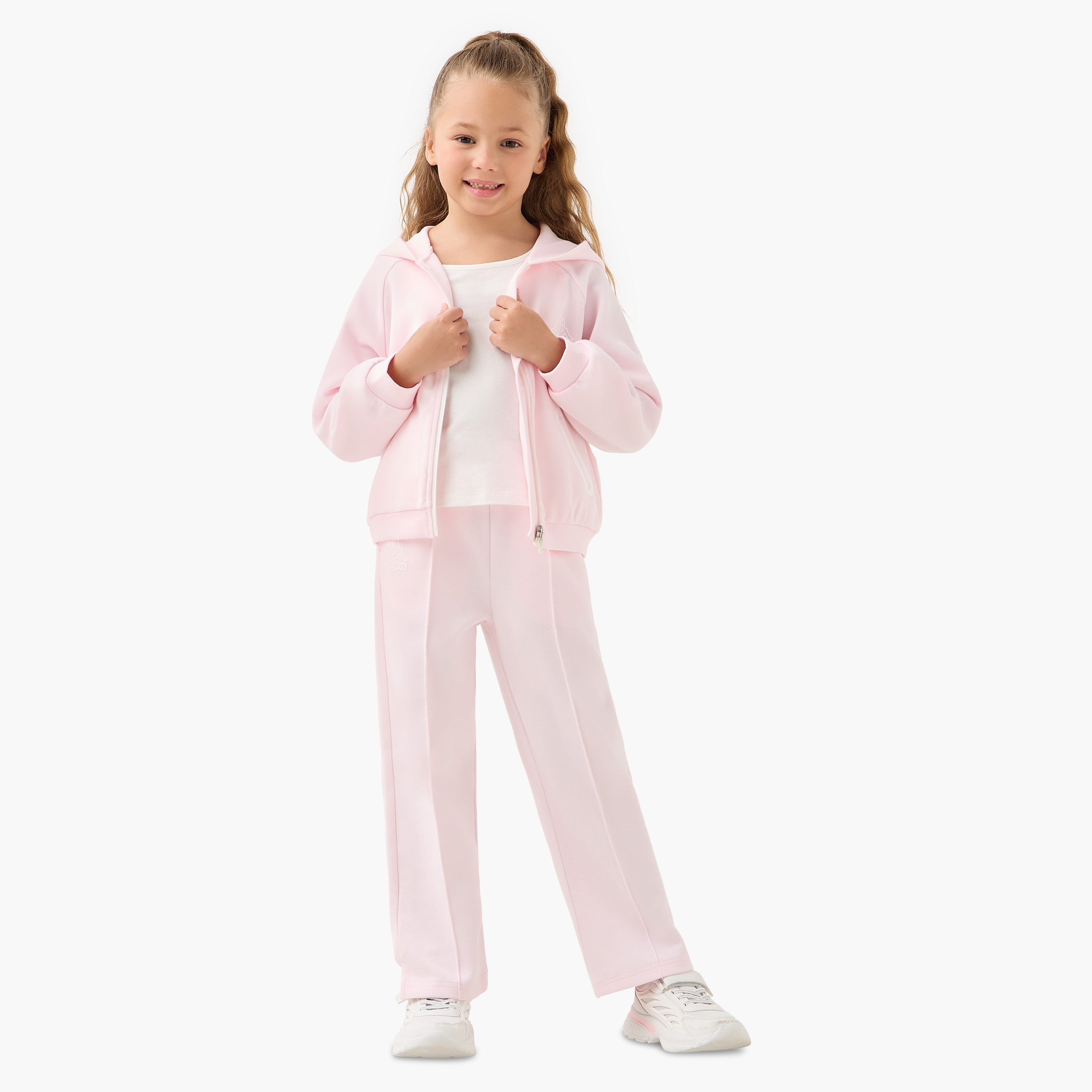 طقم سويت شيرت بقبعة وبنطلون رياضي بطبعات شعار من كابا-baby-girls-clothing-setsandcoords-image-1