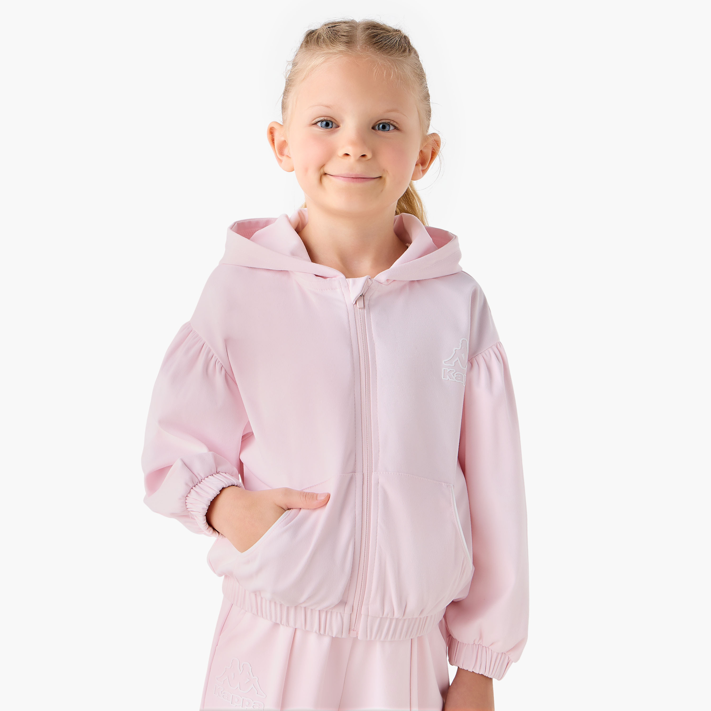 Kappa Girls Sweatshirt and Pants Set with T-shirt - Cotton - Long Sleeves - Hooded Neck-girls-clothing-setsandcoords-image-2