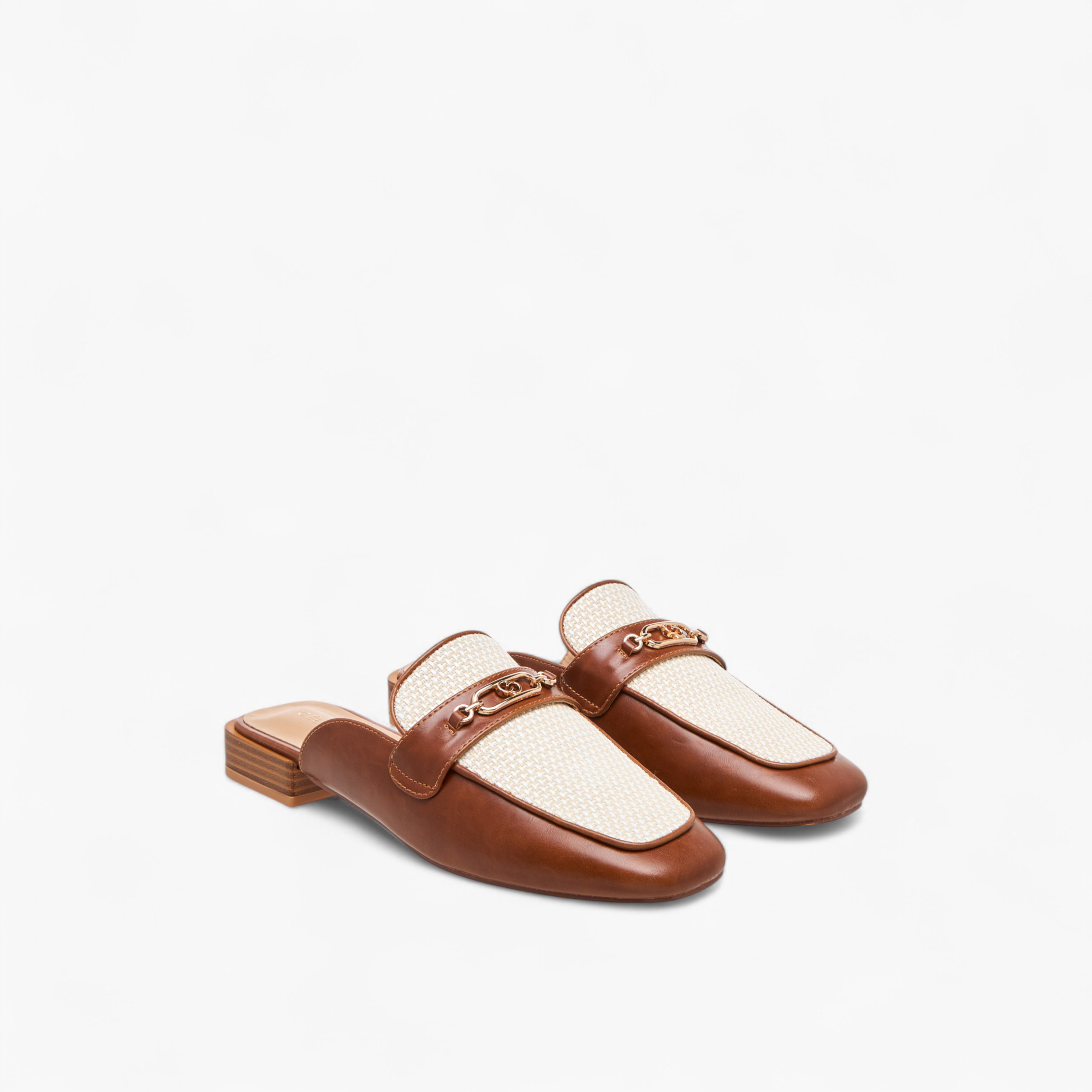 Celeste Women's Textured Slip-On Mules with Metal Accent-women-shoes-flats-mules-image-1
