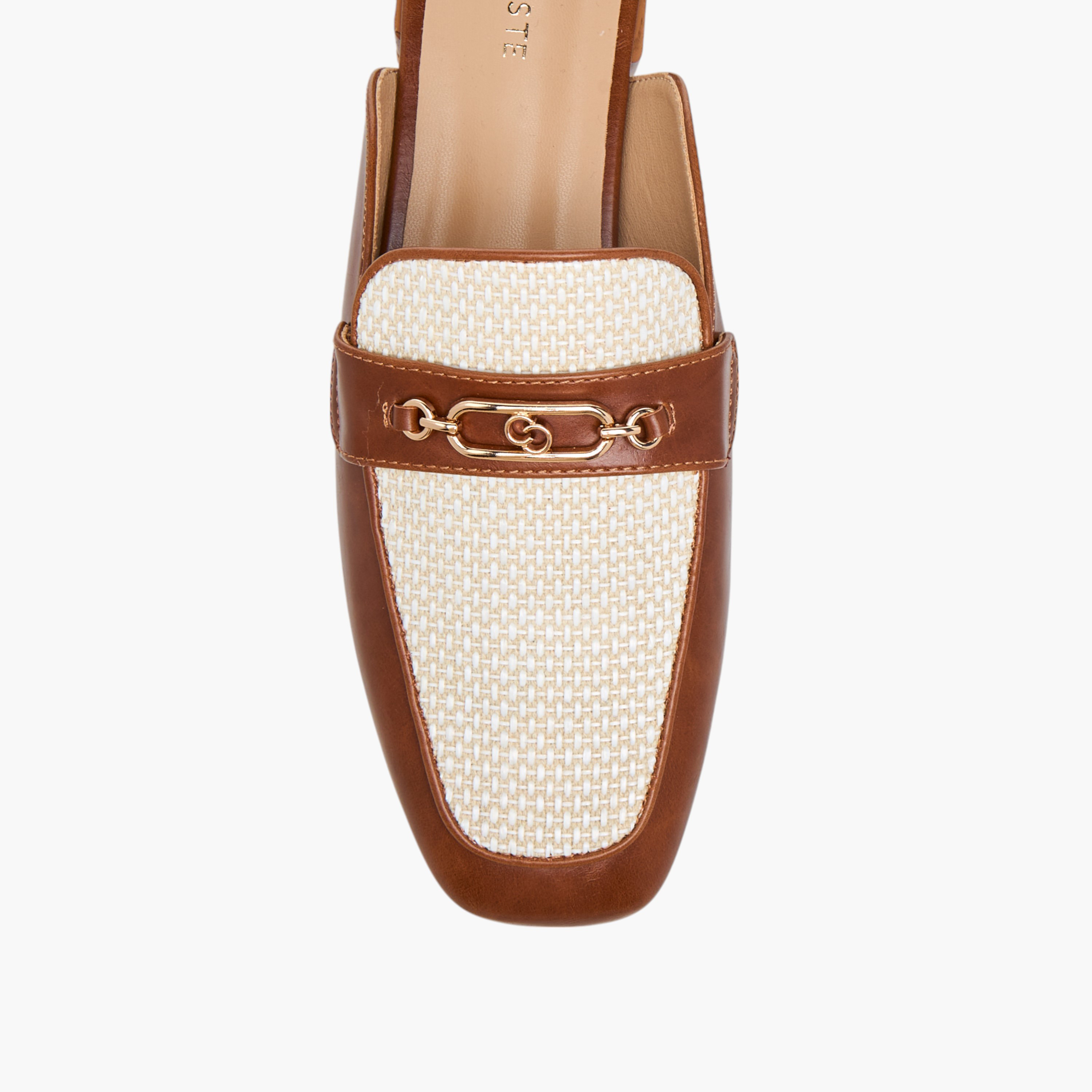 Celeste Women's Textured Slip-On Mules with Metal Accent-women-shoes-flats-mules-image-4