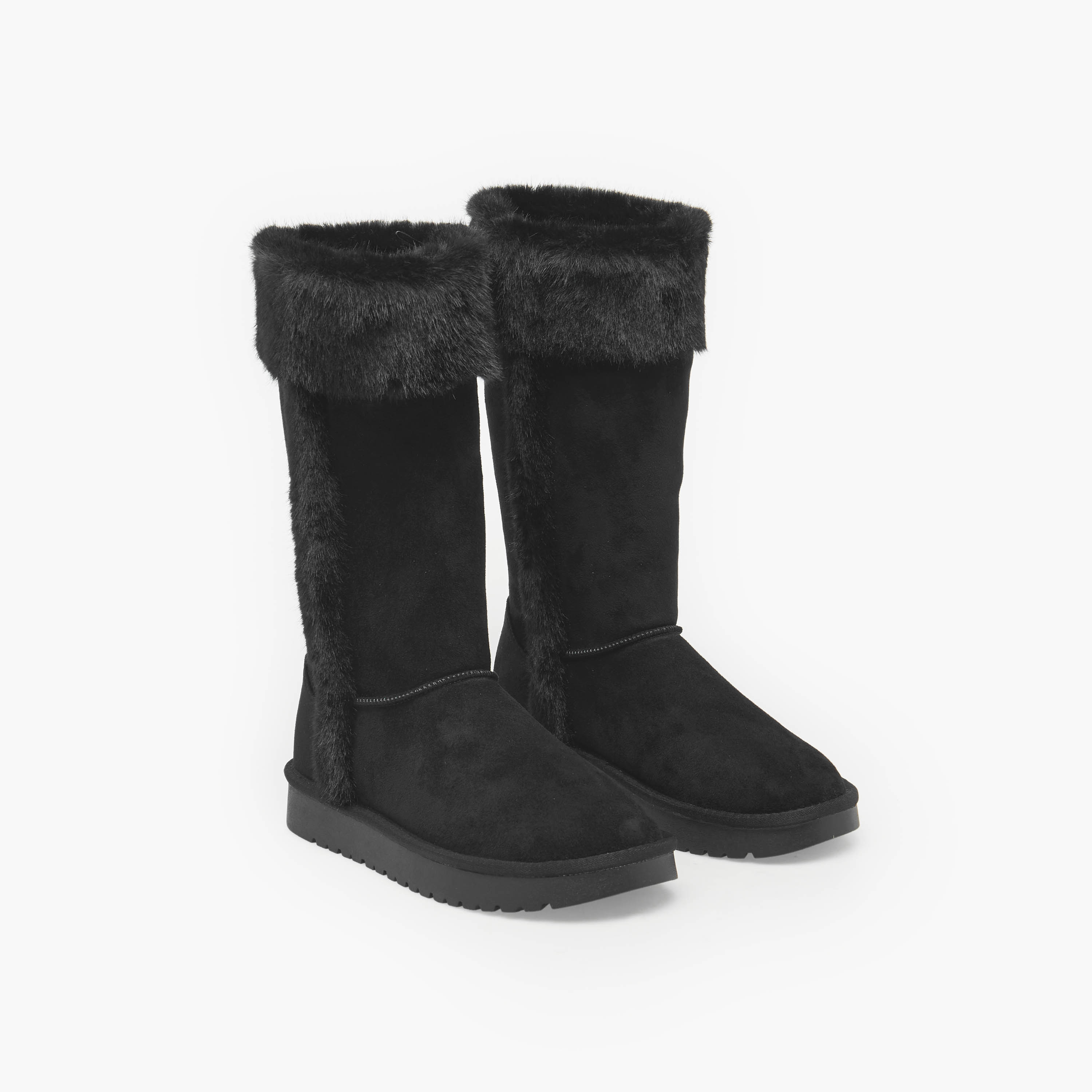 Celeste Women Faux Fur Trim High Shaft Boots-women-shoes-boots-image-1