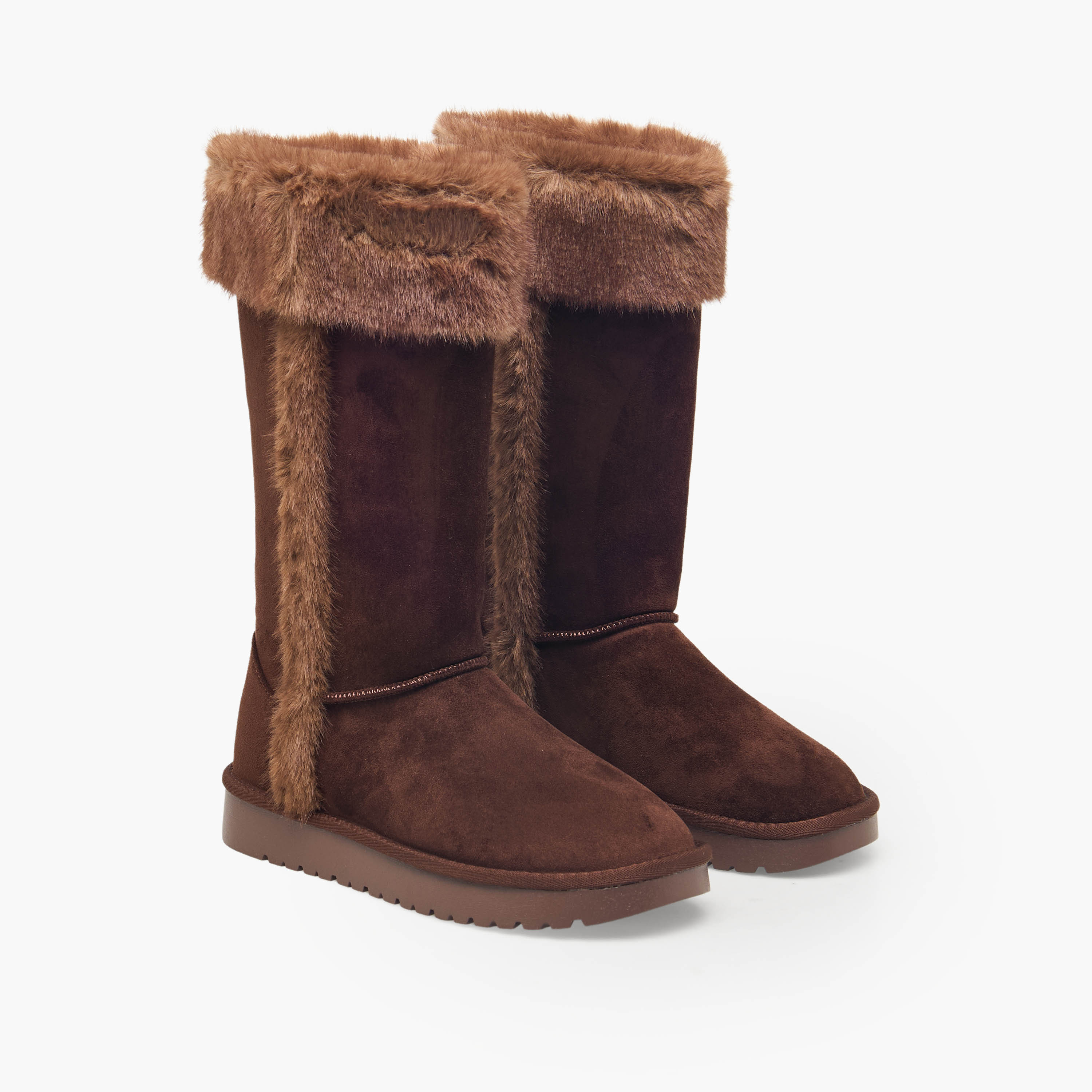 Celeste Women Faux Fur Trim High Shaft Boots-women-shoes-boots-image-1