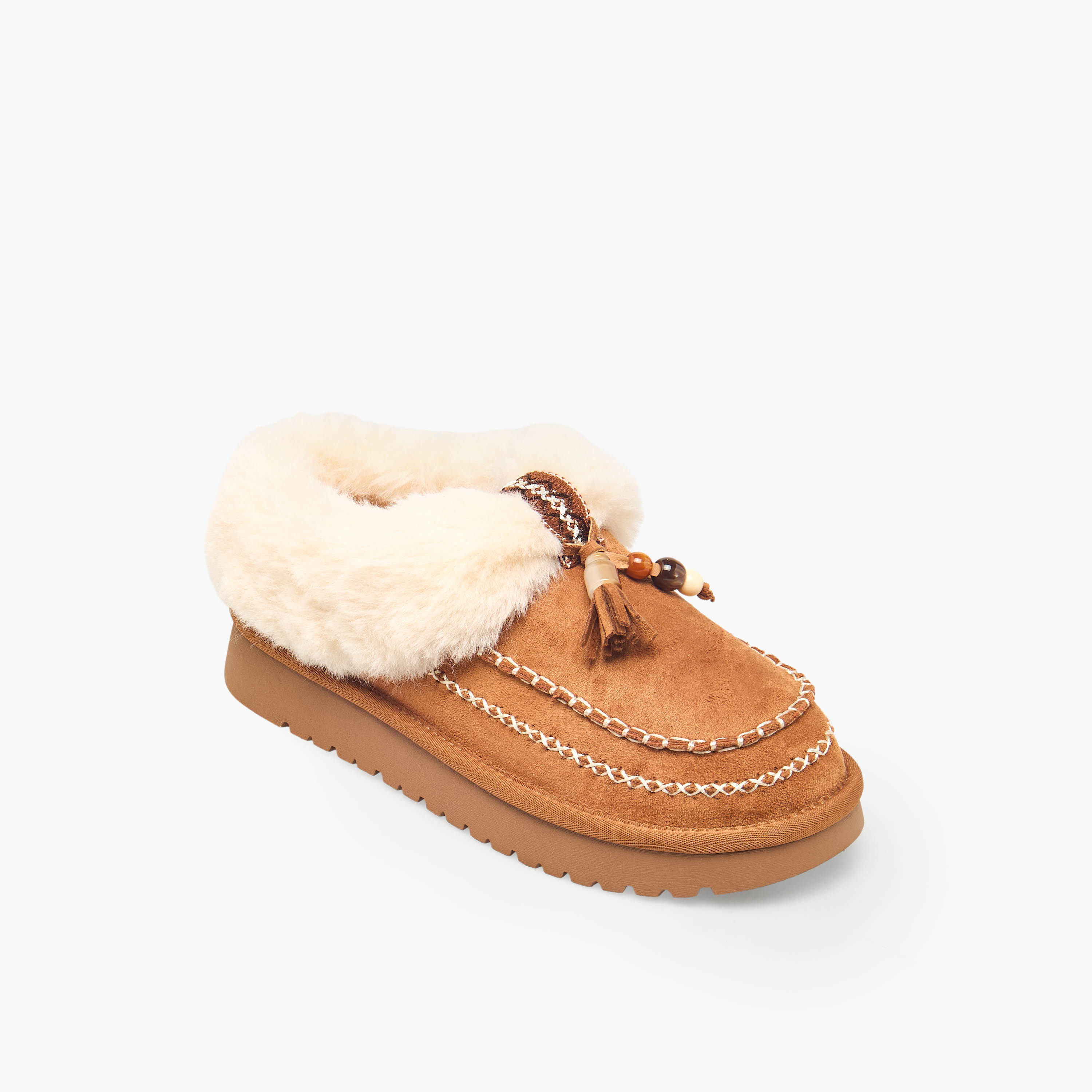 حذاء كاحل شمواه فرو صناعي للنساء من ميسي-women-shoes-boots-image-2