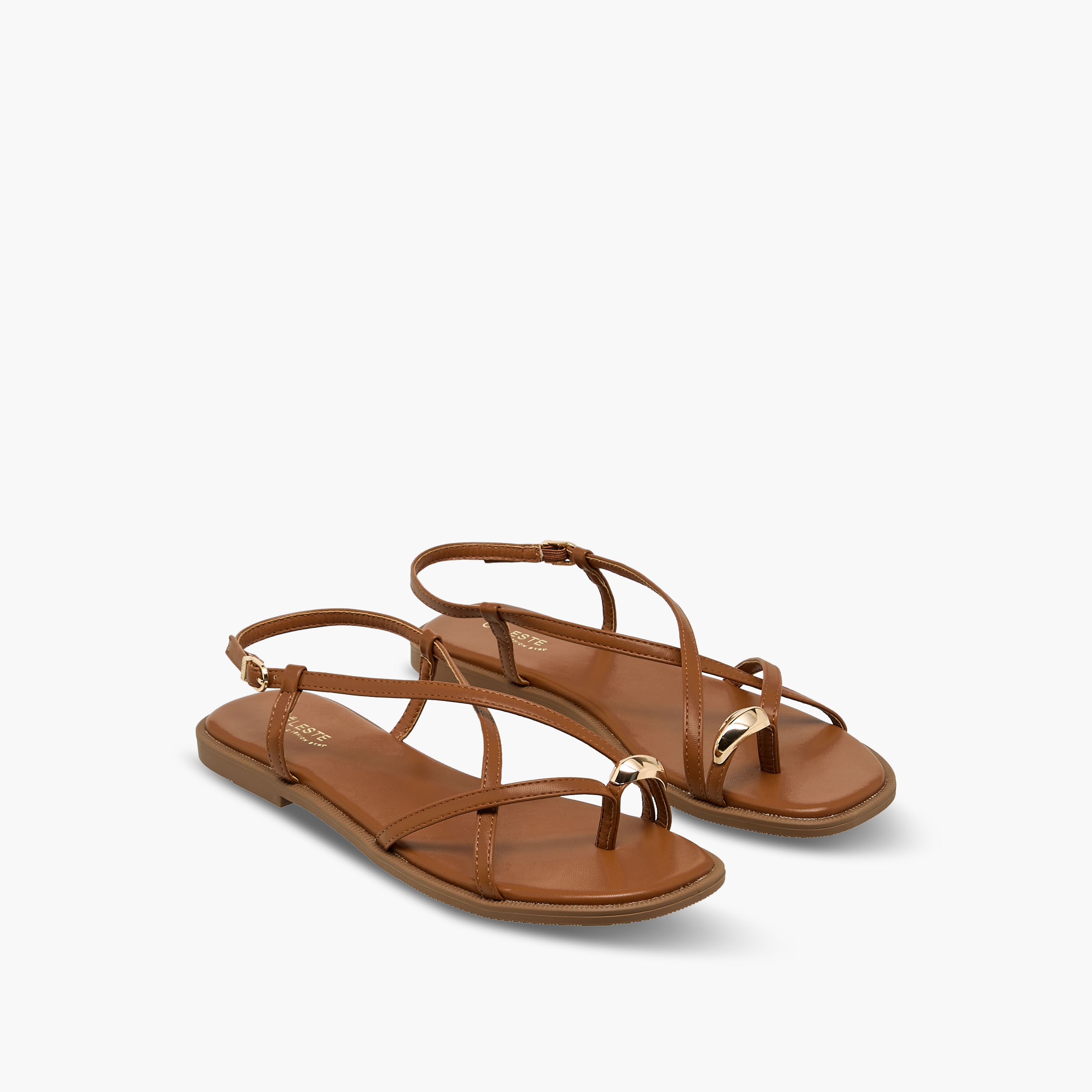 صندل مسطح بأحزمة متقاطعة للنساء من سيليست-women-shoes-flats-sandals-image-1
