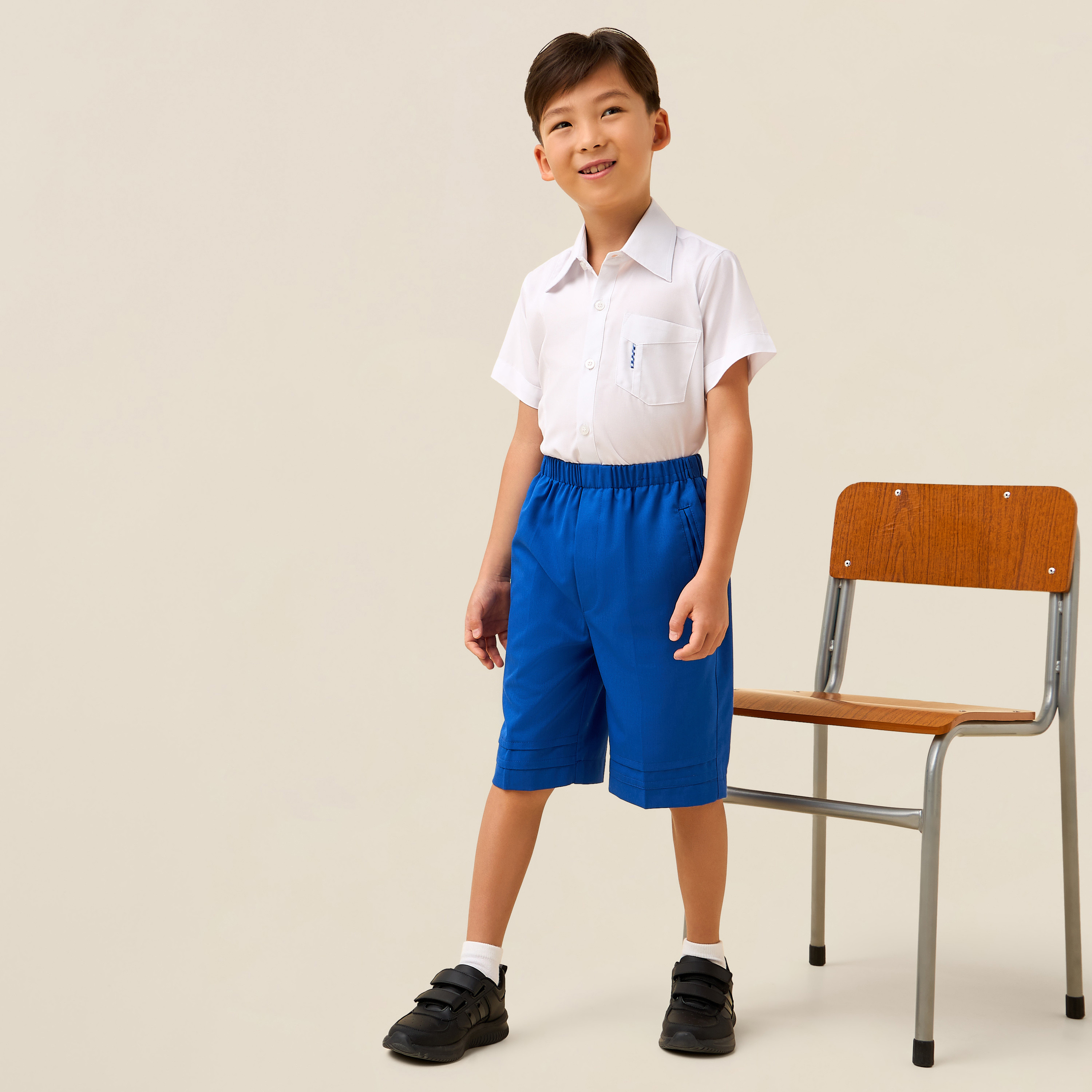 Juniors White School Shirt with Collar - Boys-boys-clothing-schoolwear-shirts-image-2