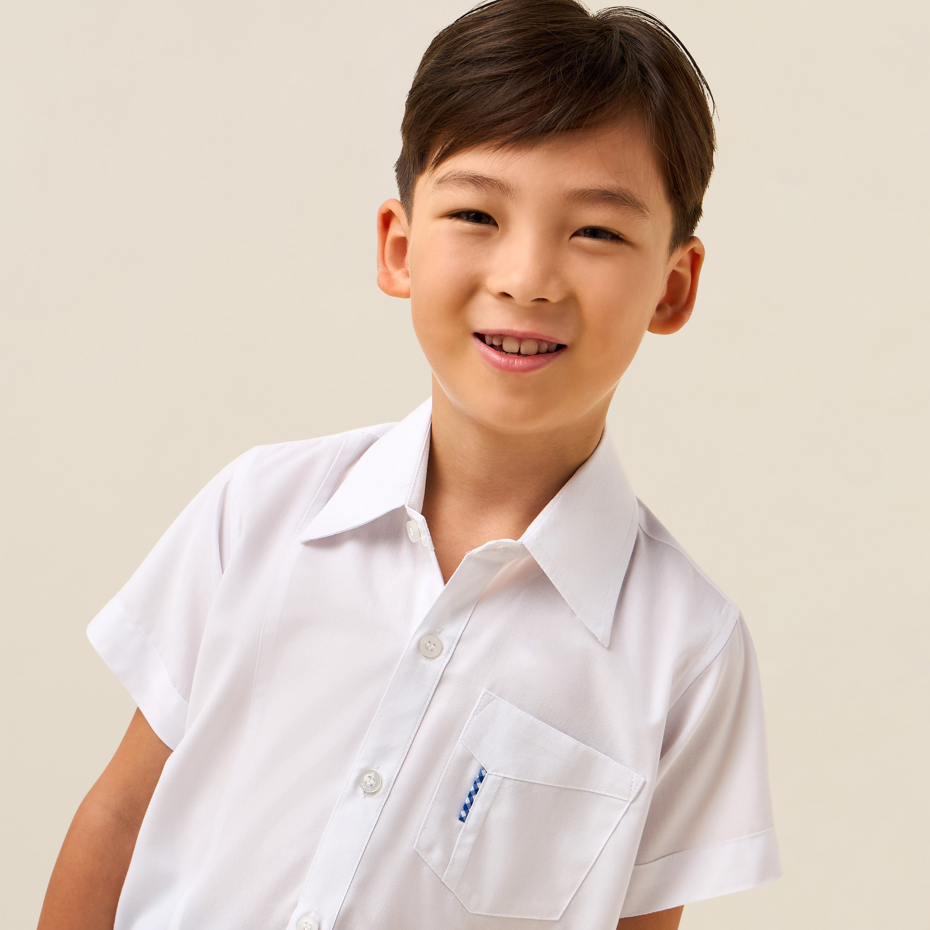 Juniors White School Shirt with Collar - Boys-boys-clothing-schoolwear-shirts-image-5