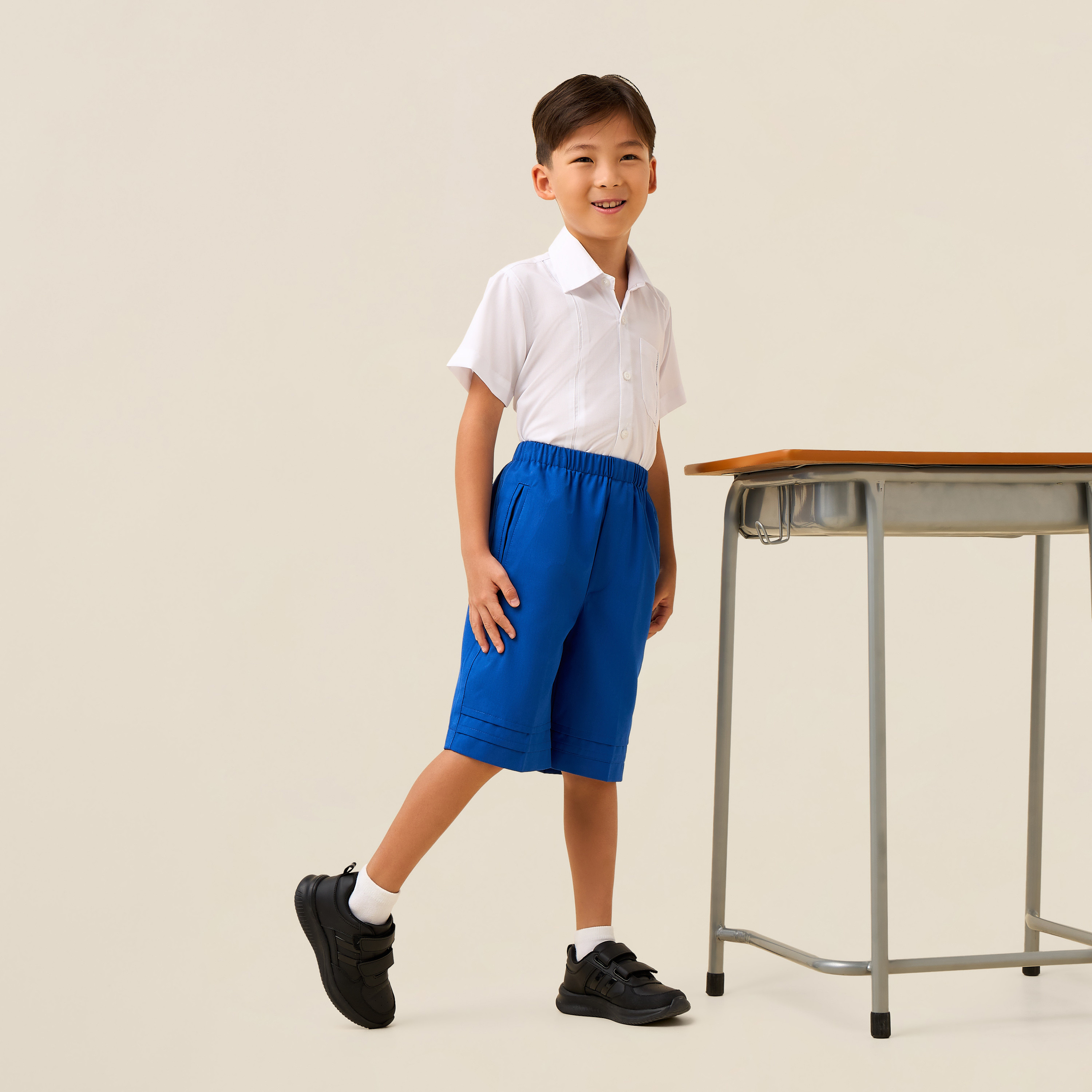 قميص مدرسي أبيض بياقة للأولاد من جونيورز-boys-clothing-schoolwear-shirts-image-2