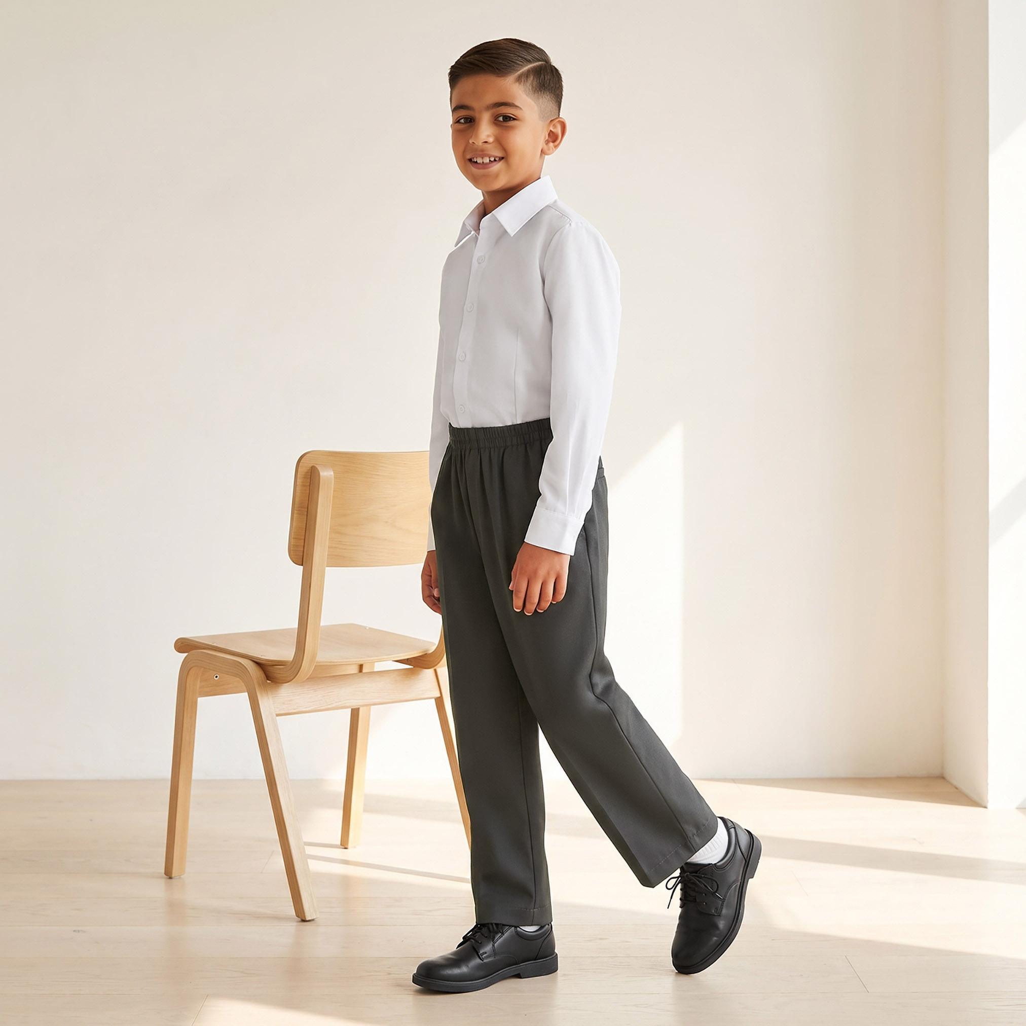 Juniors Grey School Pants with Pockets - Boys-boys-clothing-bottoms-trousers-image-2