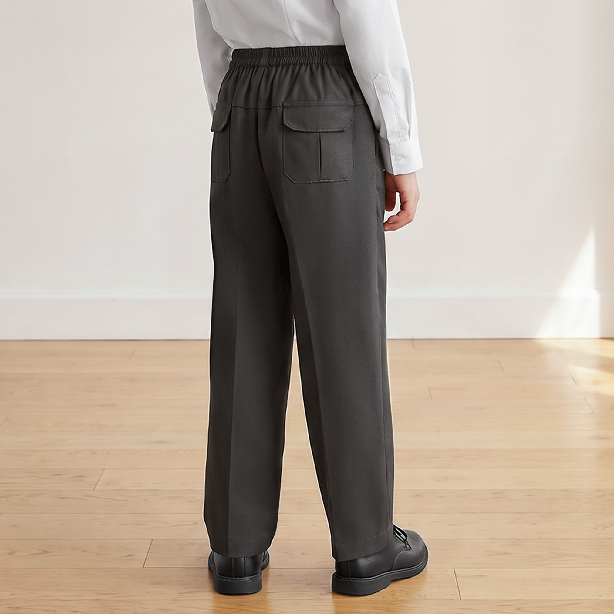 Juniors Grey School Pants with Pockets - Boys-boys-clothing-bottoms-trousers-image-3