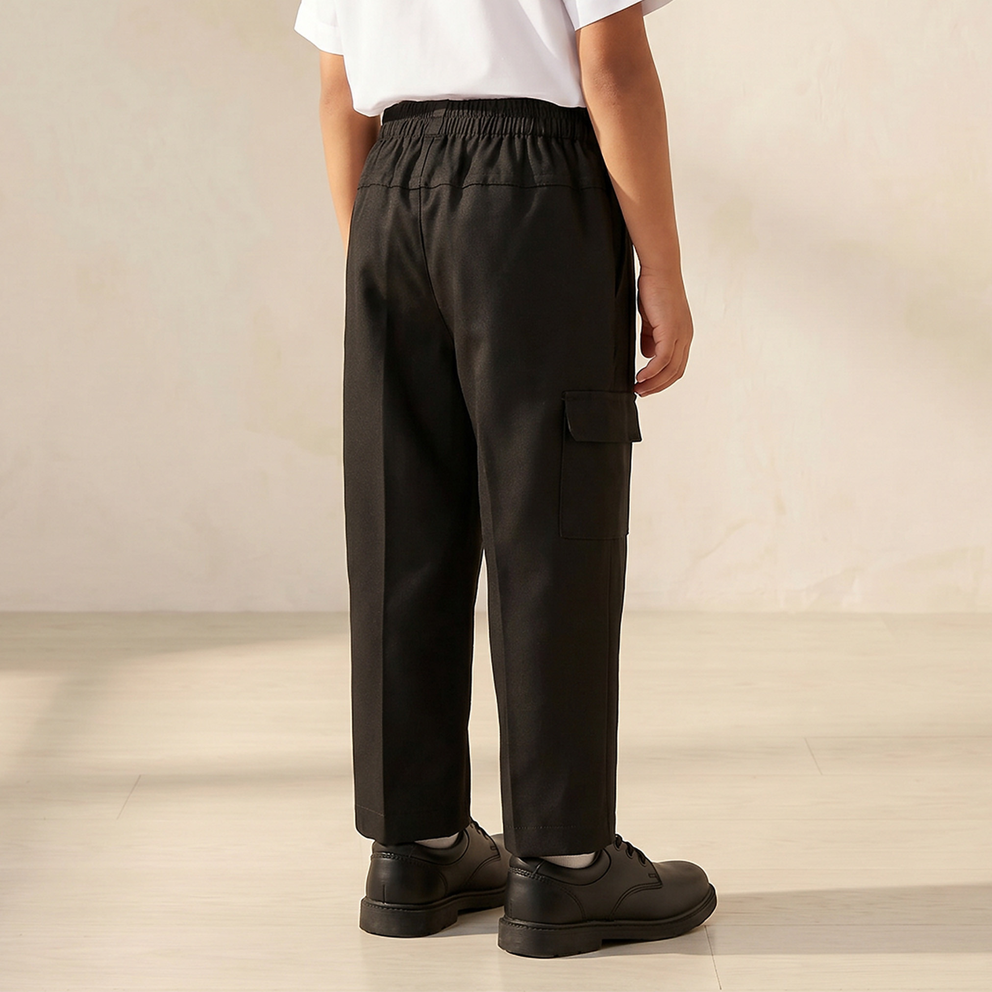 بنطلون مدرسي أسود من القطن للأولاد من جونيورز-boys-clothing-bottoms-trousers-image-3