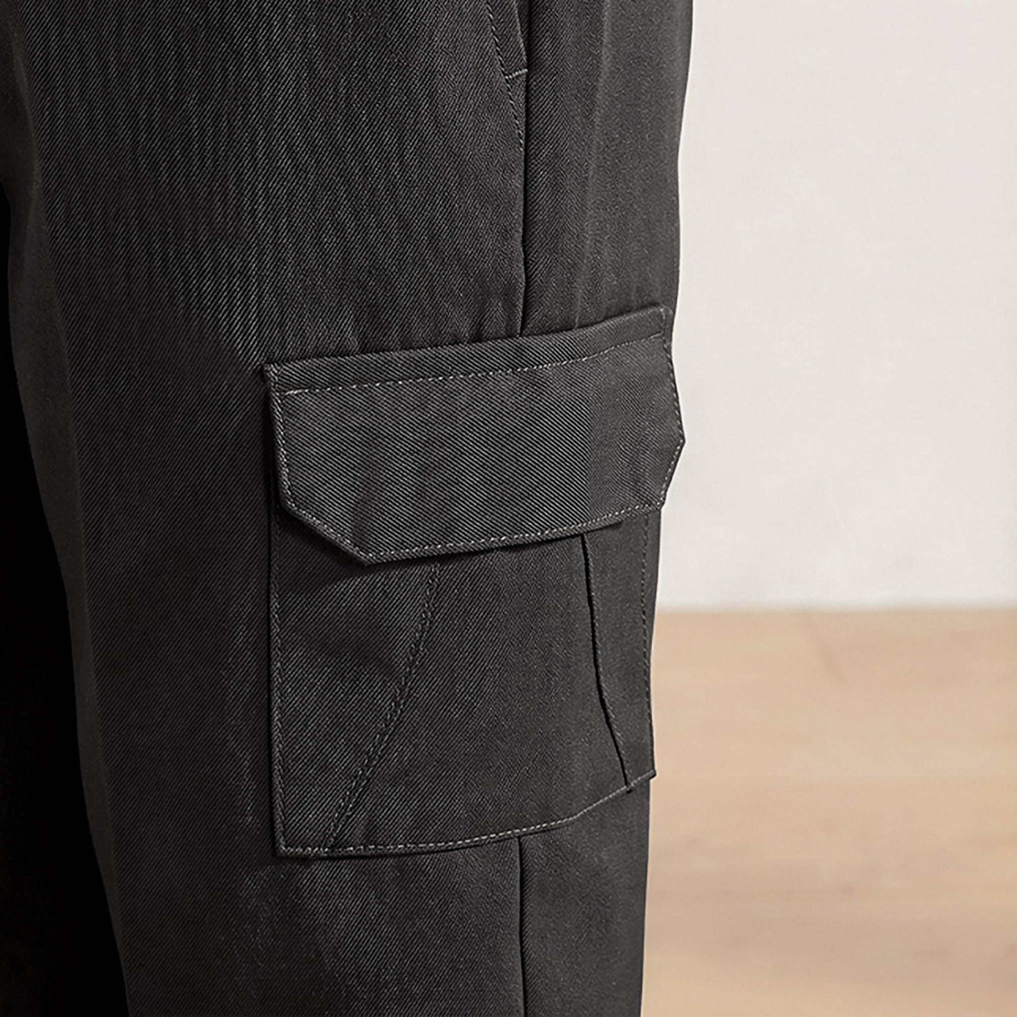 Juniors Black School Pants with Pockets - Boys-boys-clothing-bottoms-trousers-image-5