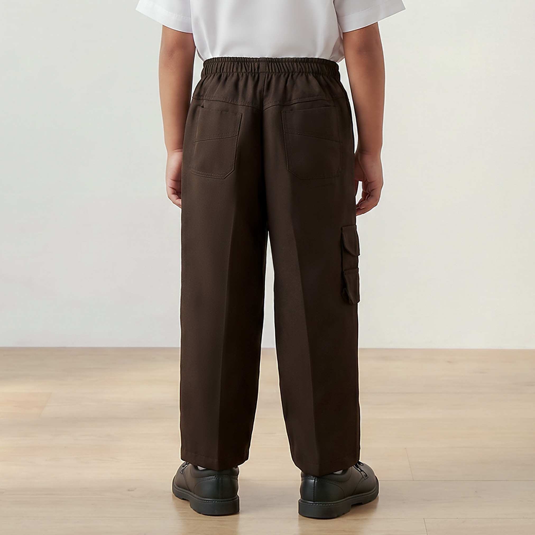بنطلون مدرسي بني بجيوب للأولاد من جونيورز-boys-clothing-bottoms-trousers-image-3