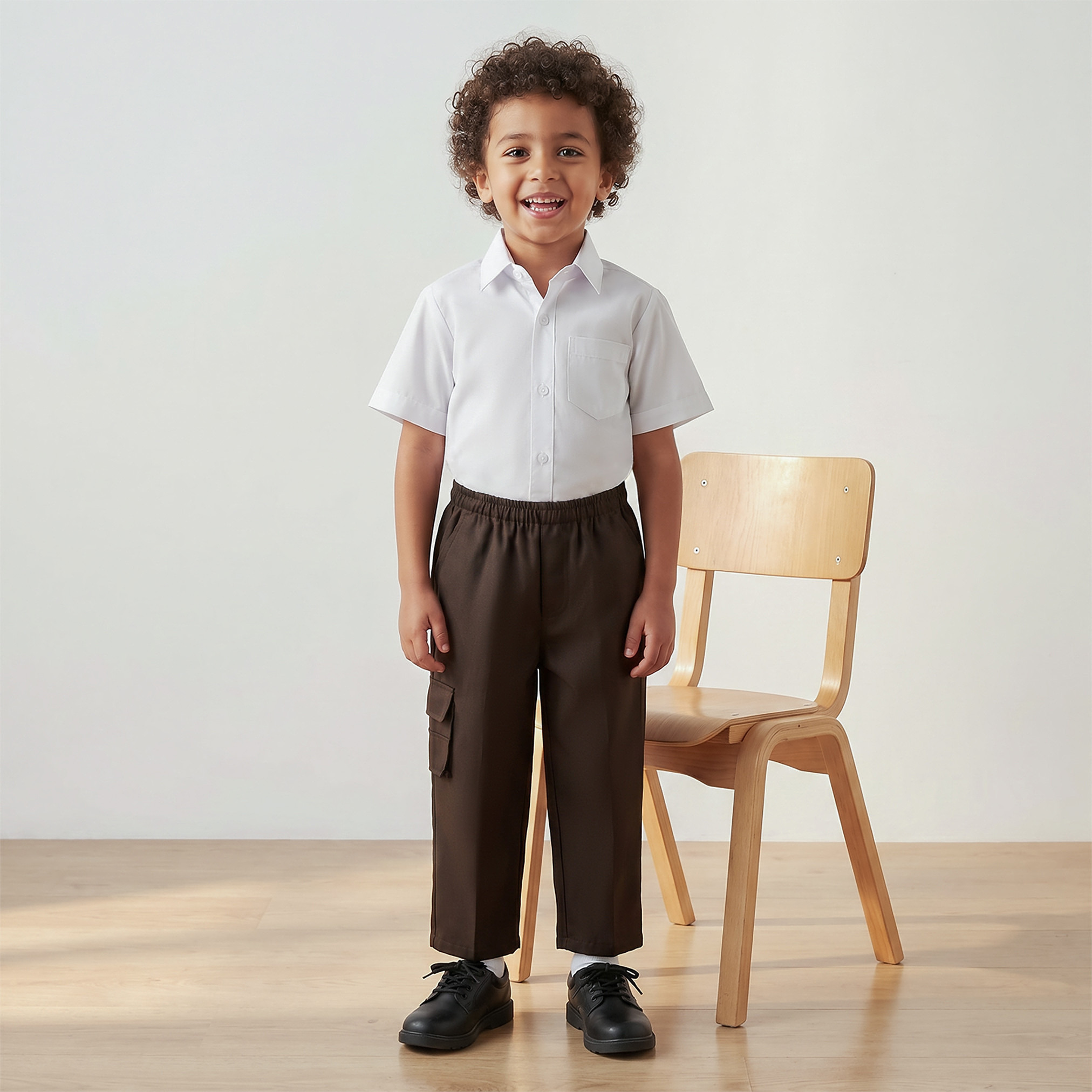بنطلون مدرسي بني بجيوب للأولاد من جونيورز-boys-clothing-bottoms-trousers-image-5
