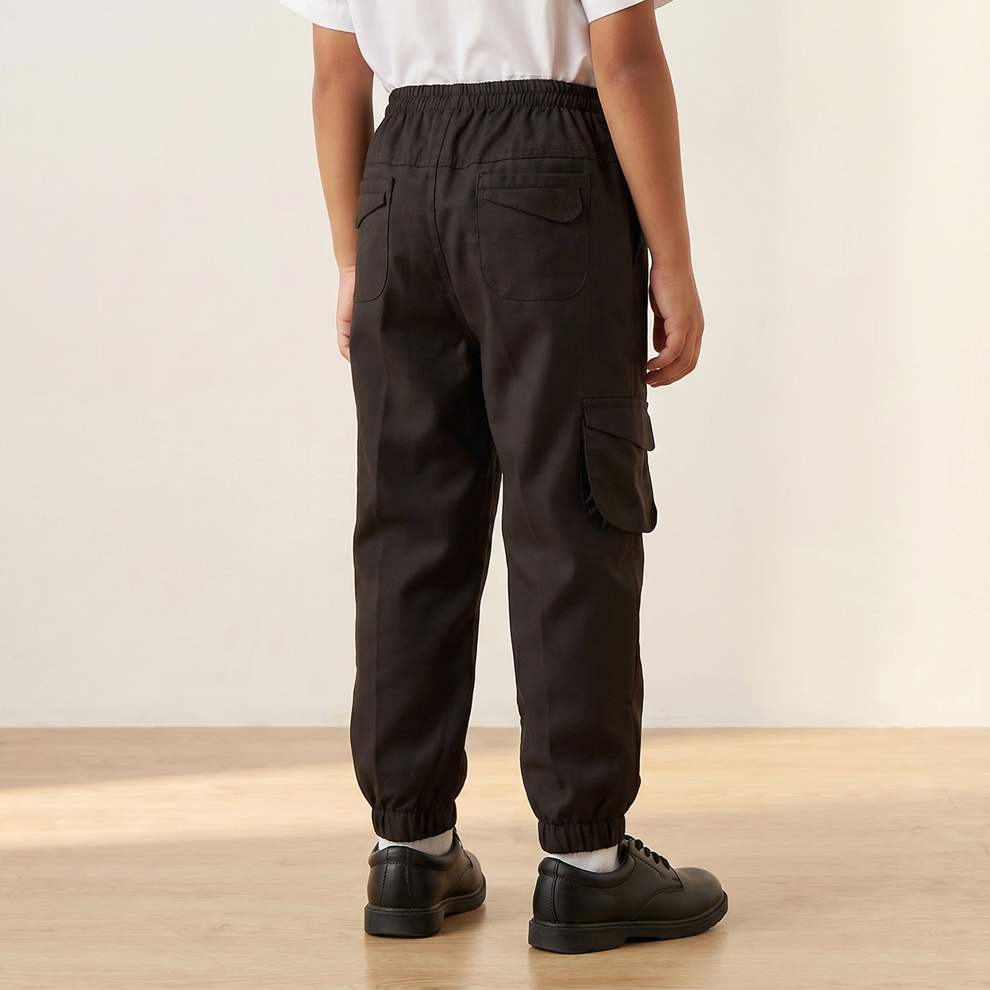 Juniors Black School Pants with Pockets - Boys-boys-clothing-bottoms-trousers-image-3