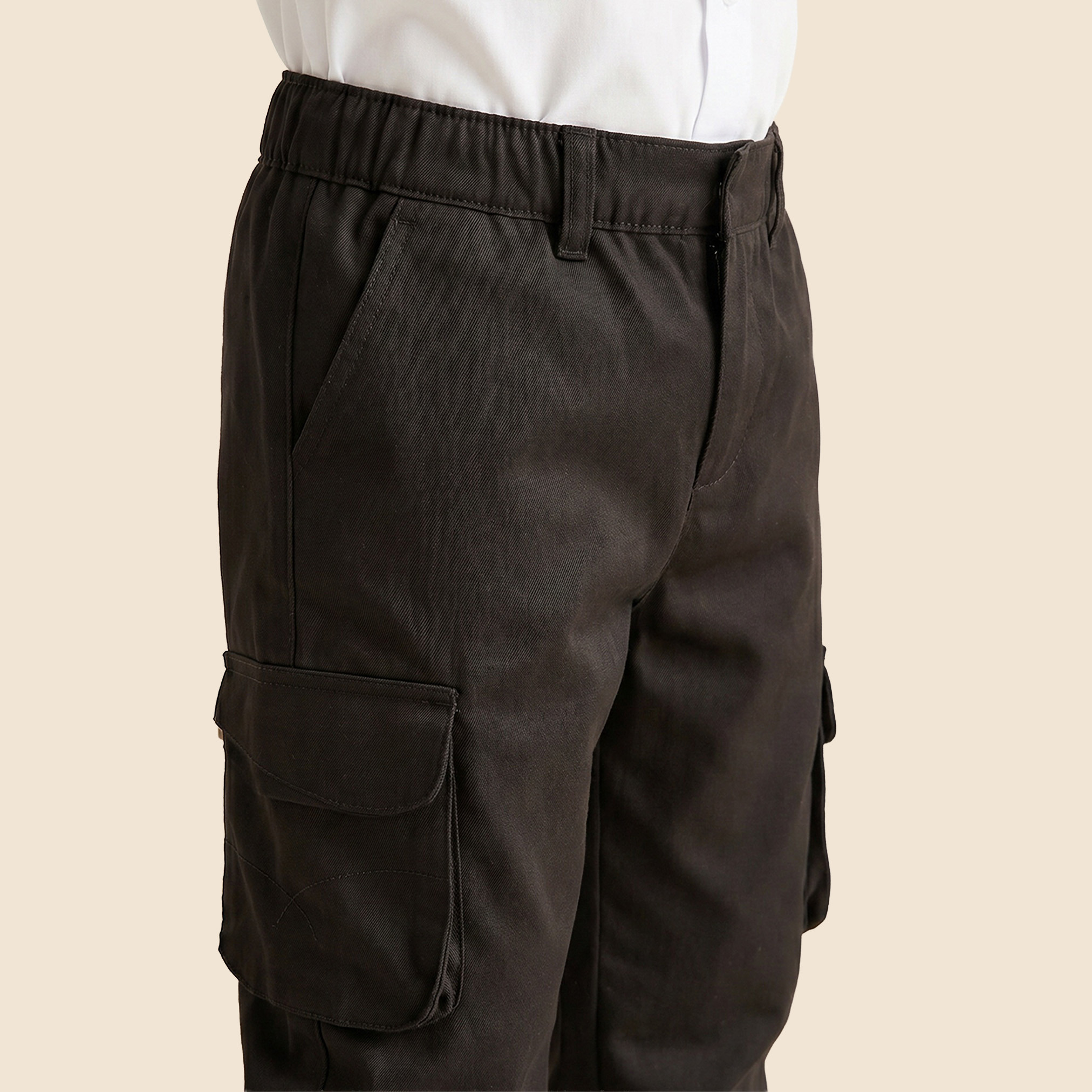 Juniors Black School Pants with Pockets - Boys-boys-clothing-bottoms-trousers-image-5