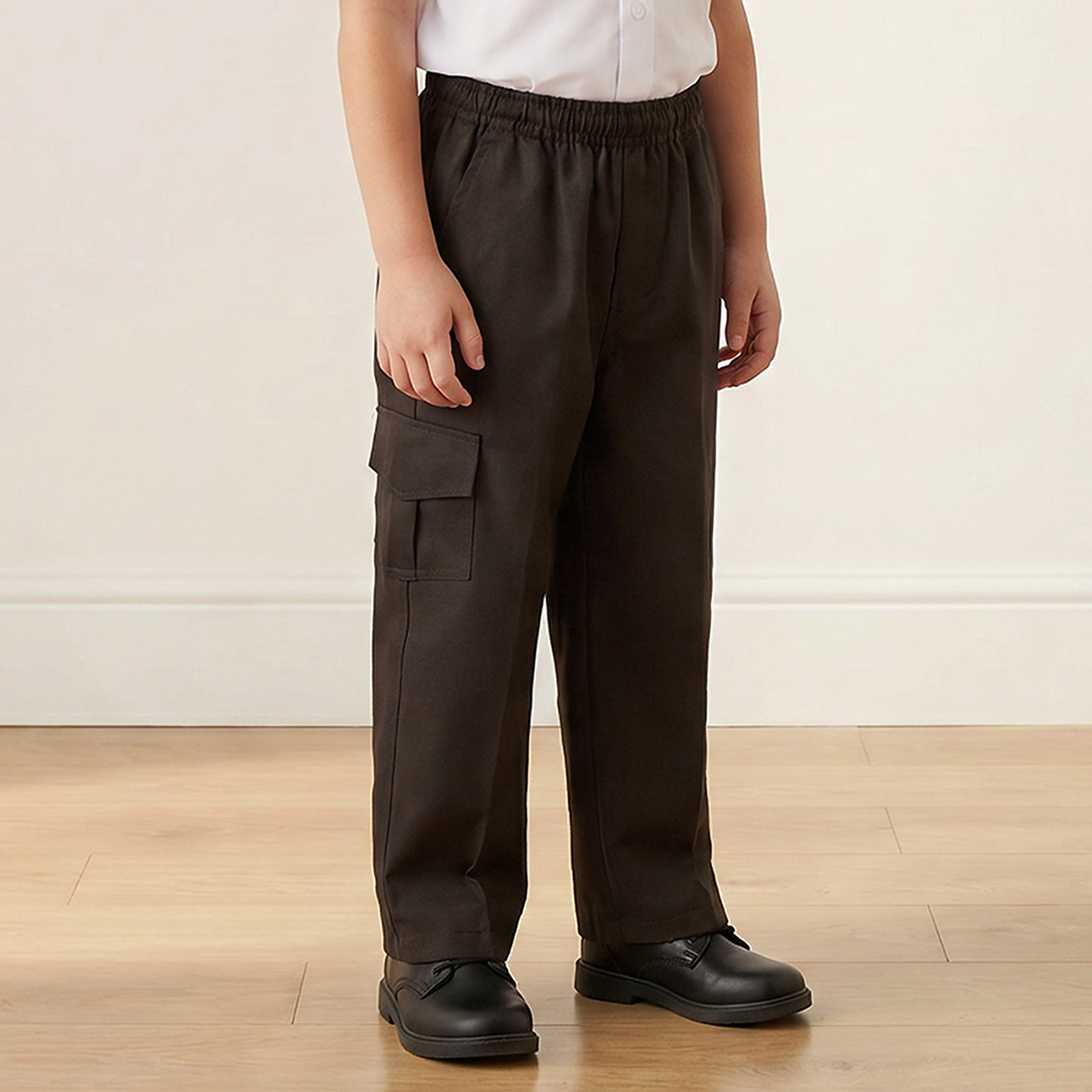 Juniors Black School Pants with Pockets - Boys-boys-clothing-bottoms-trousers-image-1