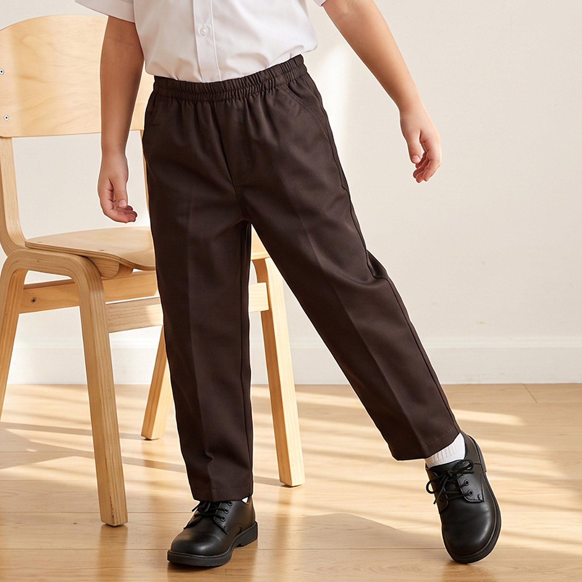 بنطلون مدرسي أسود بجيوب للأولاد من جونيورز-boys-clothing-bottoms-trousers-image-1