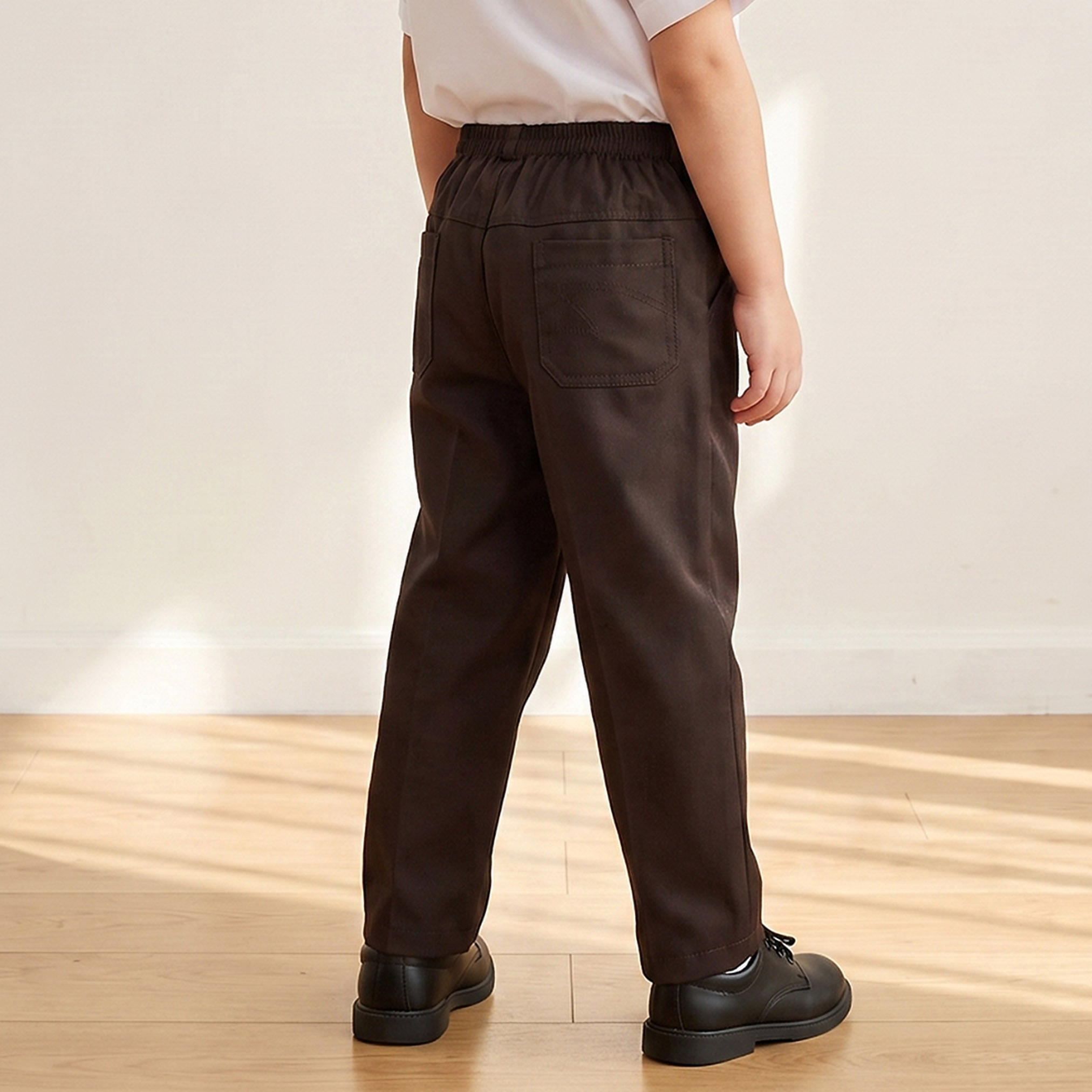 بنطلون مدرسي أسود بجيوب للأولاد من جونيورز-boys-clothing-bottoms-trousers-image-2