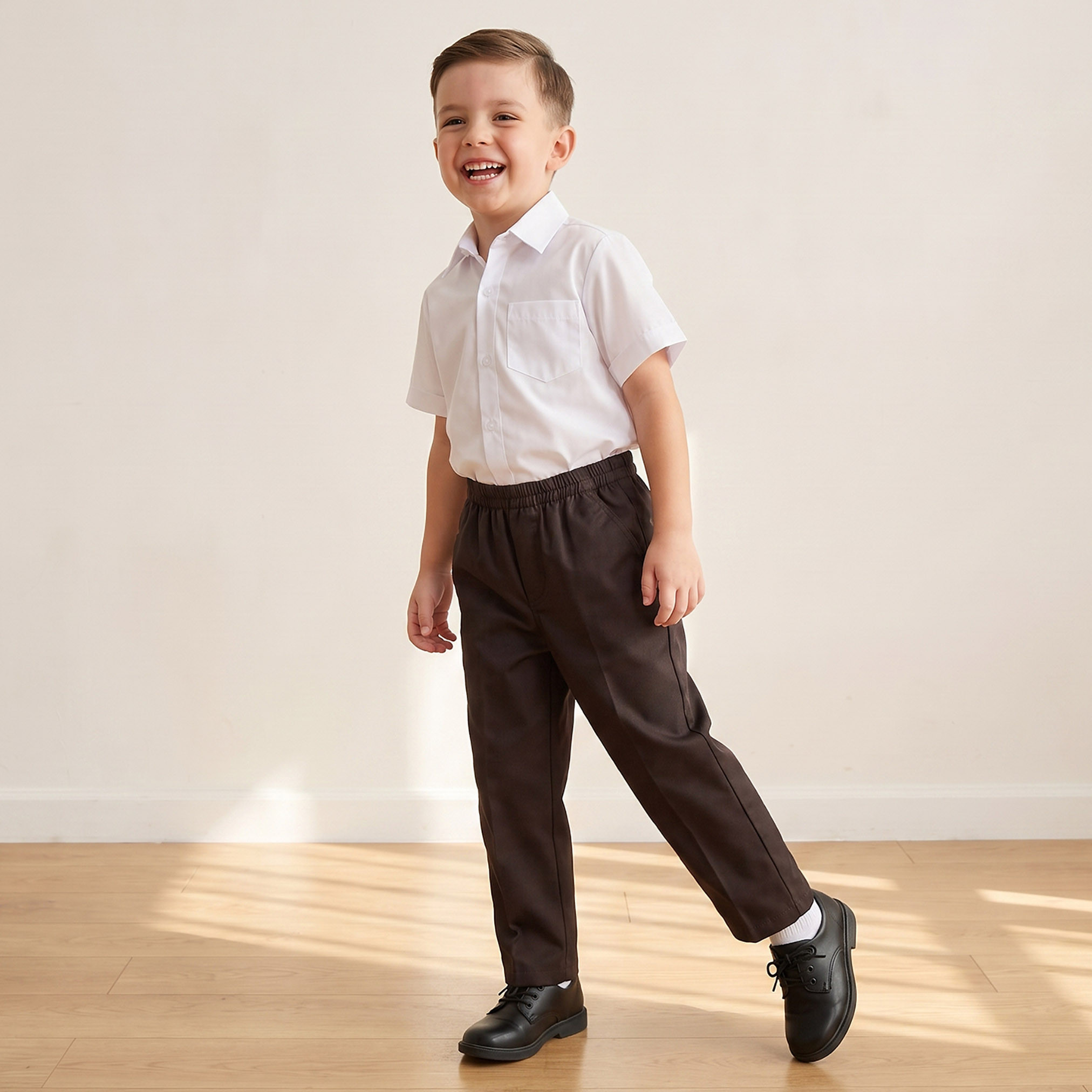 بنطلون مدرسي أسود بجيوب للأولاد من جونيورز-boys-clothing-bottoms-trousers-image-3