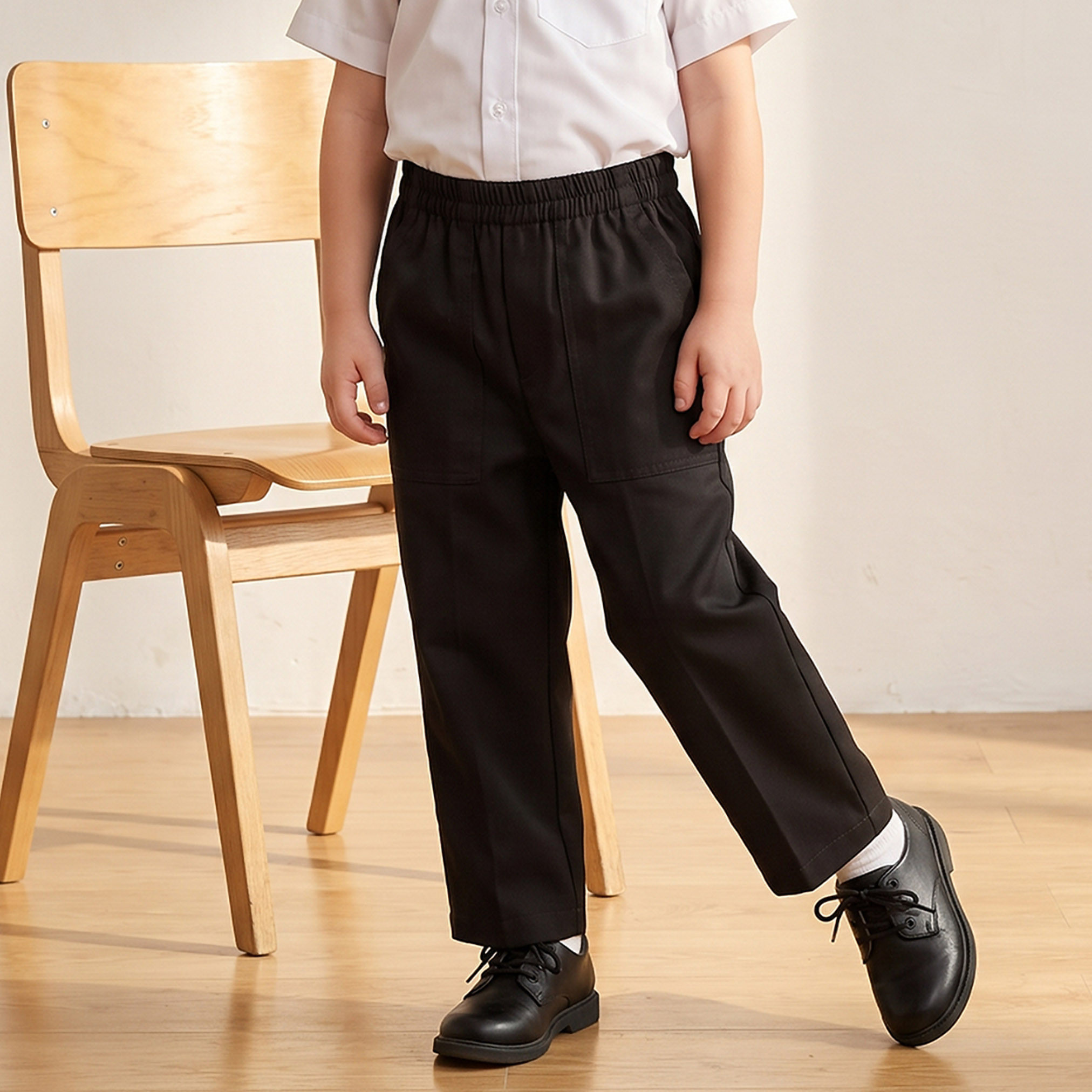 بنطلون مدرسي أسود بجيوب من جونيورز - للأولاد-boys-clothing-bottoms-trousers-image-1