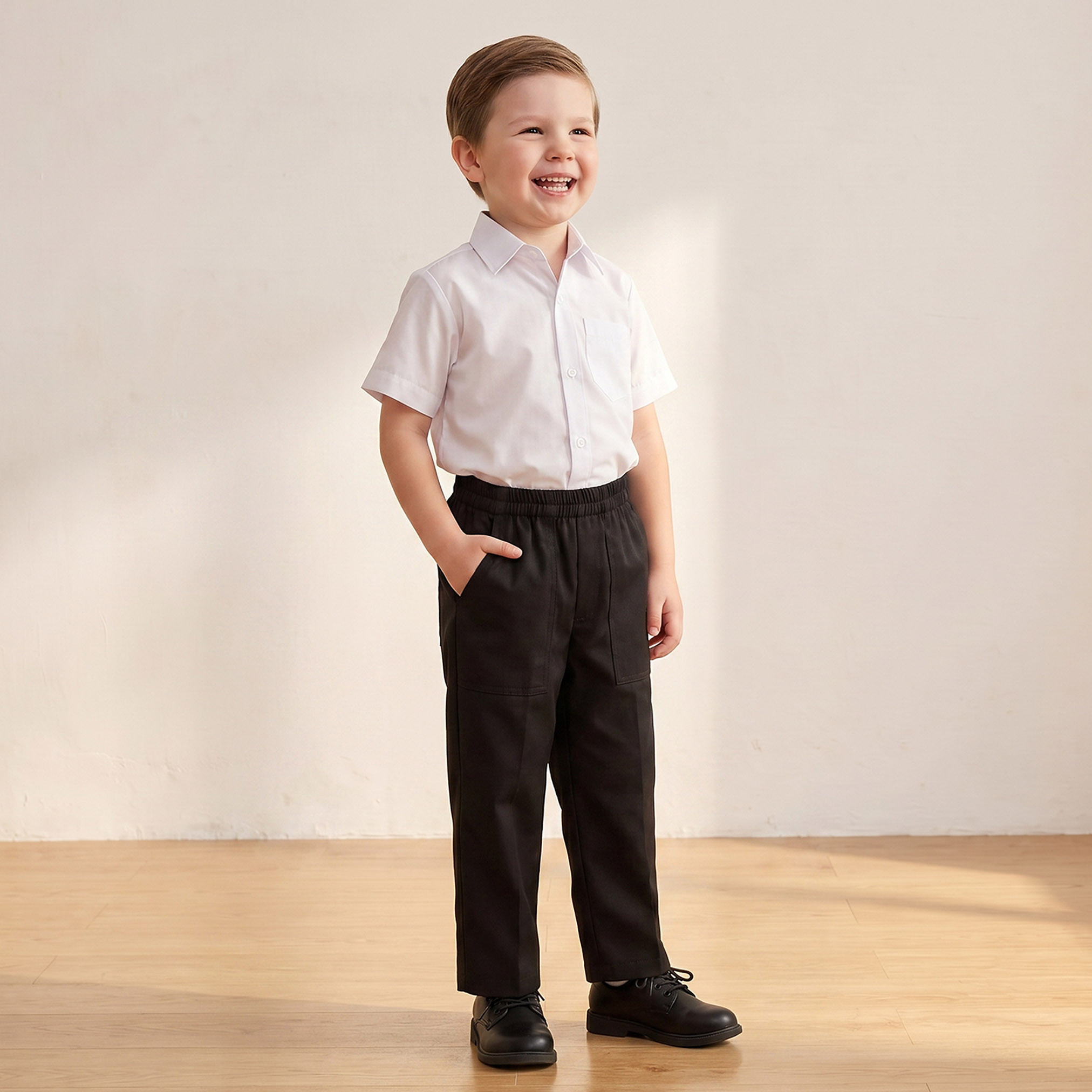بنطلون مدرسي أسود بجيوب من جونيورز - للأولاد-boys-clothing-bottoms-trousers-image-2