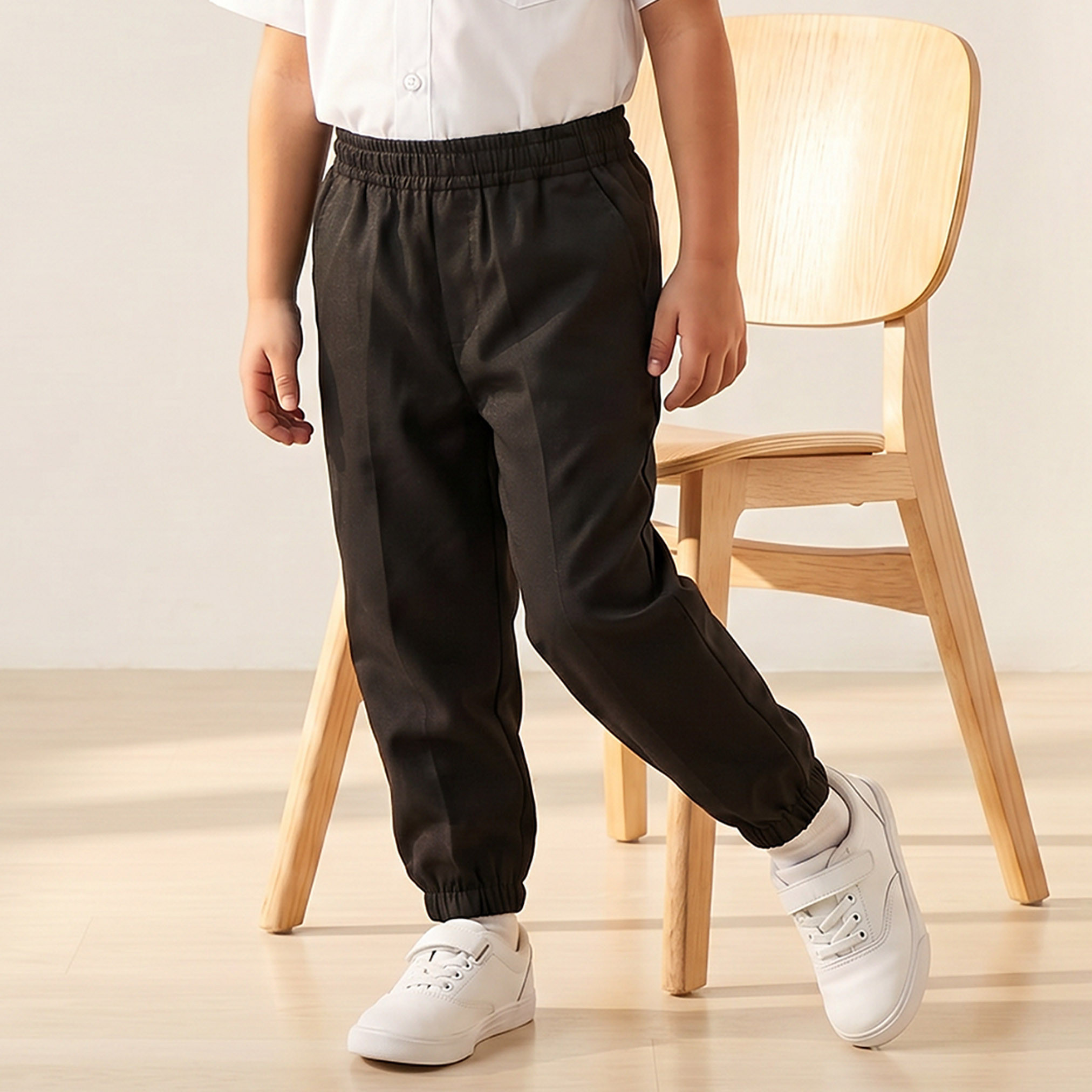 بنطلون مدرسي أسود مع جيوب للأولاد من جونيورز-boys-clothing-bottoms-trousers-image-1