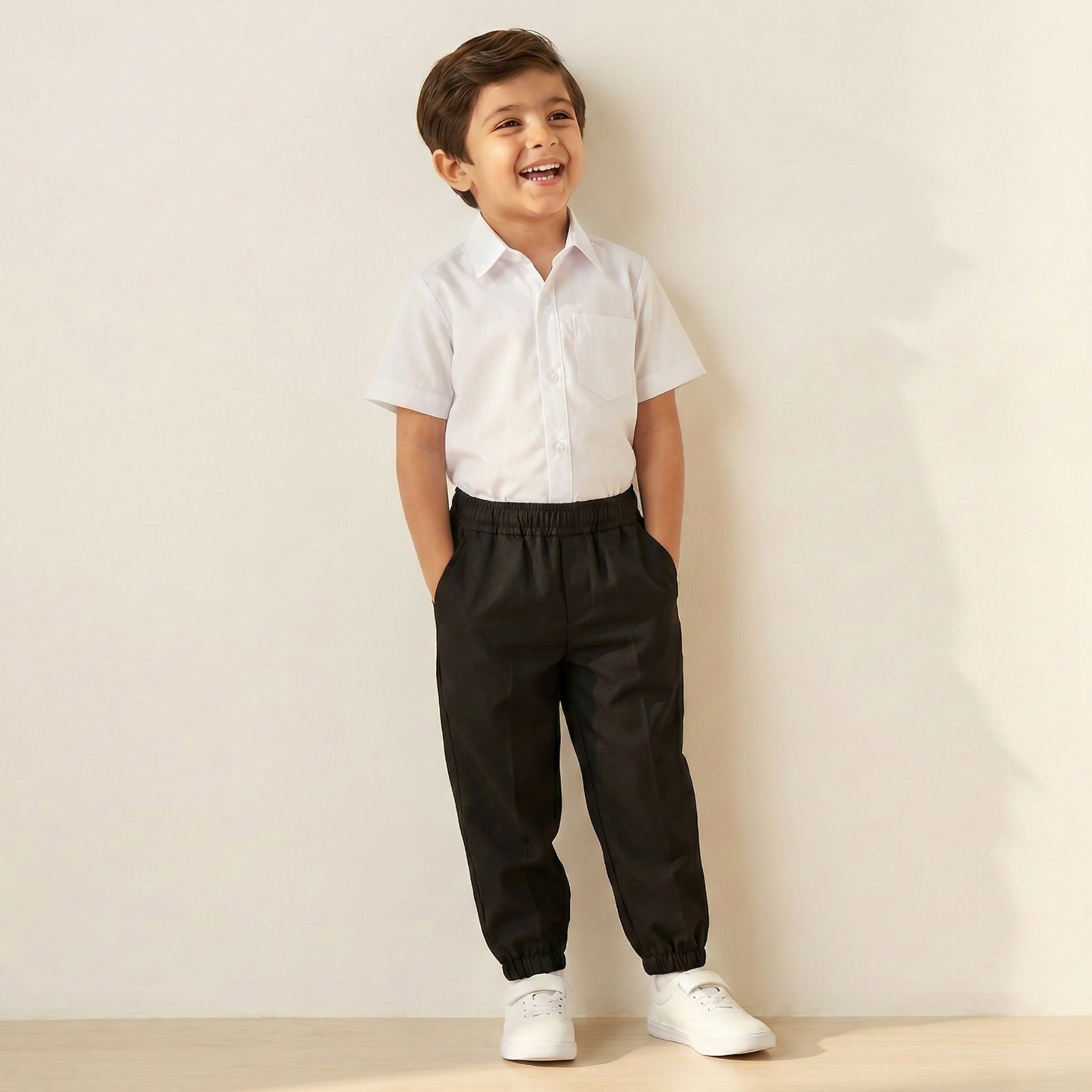 بنطلون مدرسي أسود مع جيوب للأولاد من جونيورز-boys-clothing-bottoms-trousers-image-2