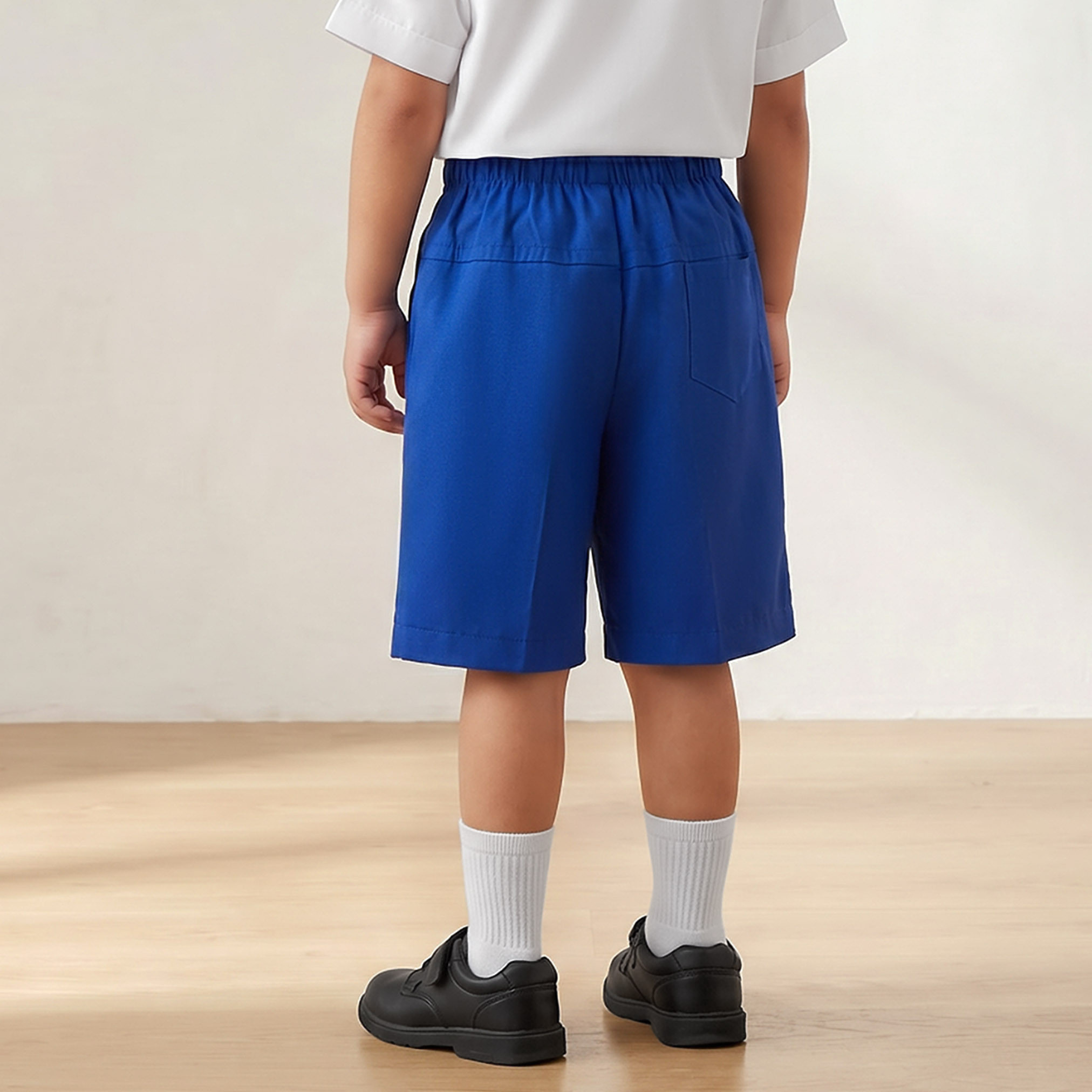 شورت مدرسي أزرق بطول الركبة بجيوب للأولاد من جونيورز-boys-clothing-schoolwear-bottoms-shorts-image-3