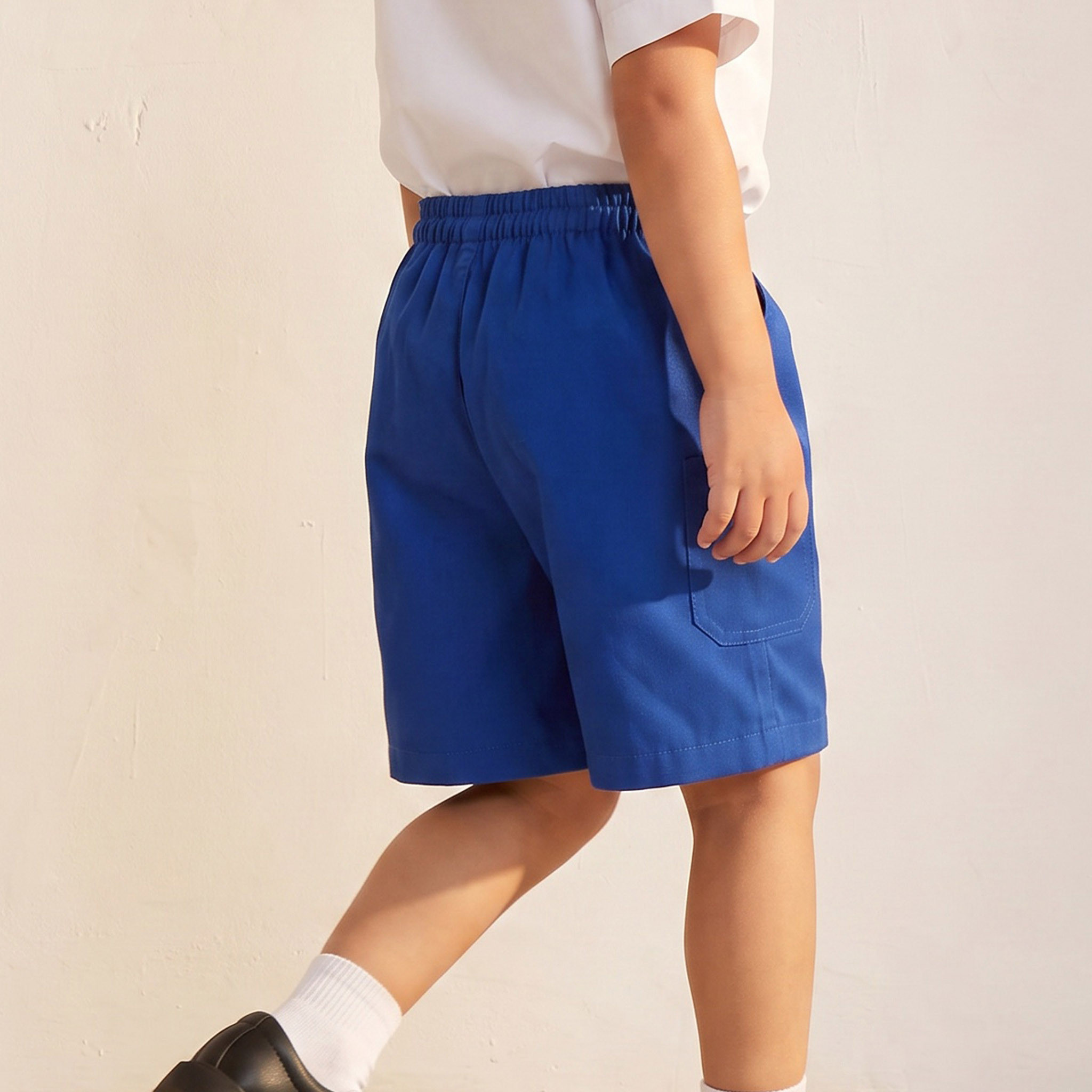 شورت مدرسي أزرق بطول الركبة وبجيوب للأولاد من جونيورز-boys-clothing-schoolwear-bottoms-shorts-image-3