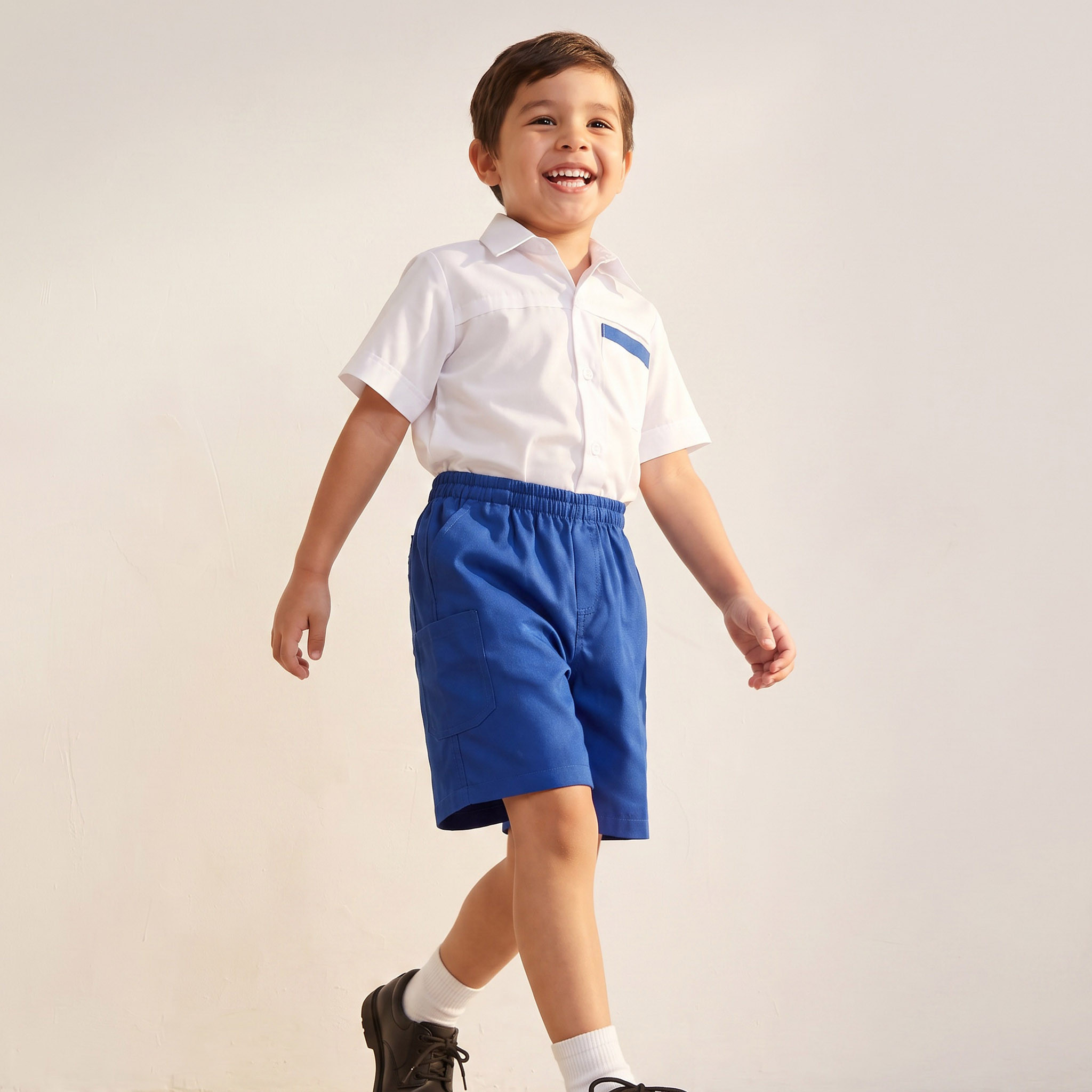 شورت مدرسي أزرق بطول الركبة وبجيوب للأولاد من جونيورز-boys-clothing-schoolwear-bottoms-shorts-image-5