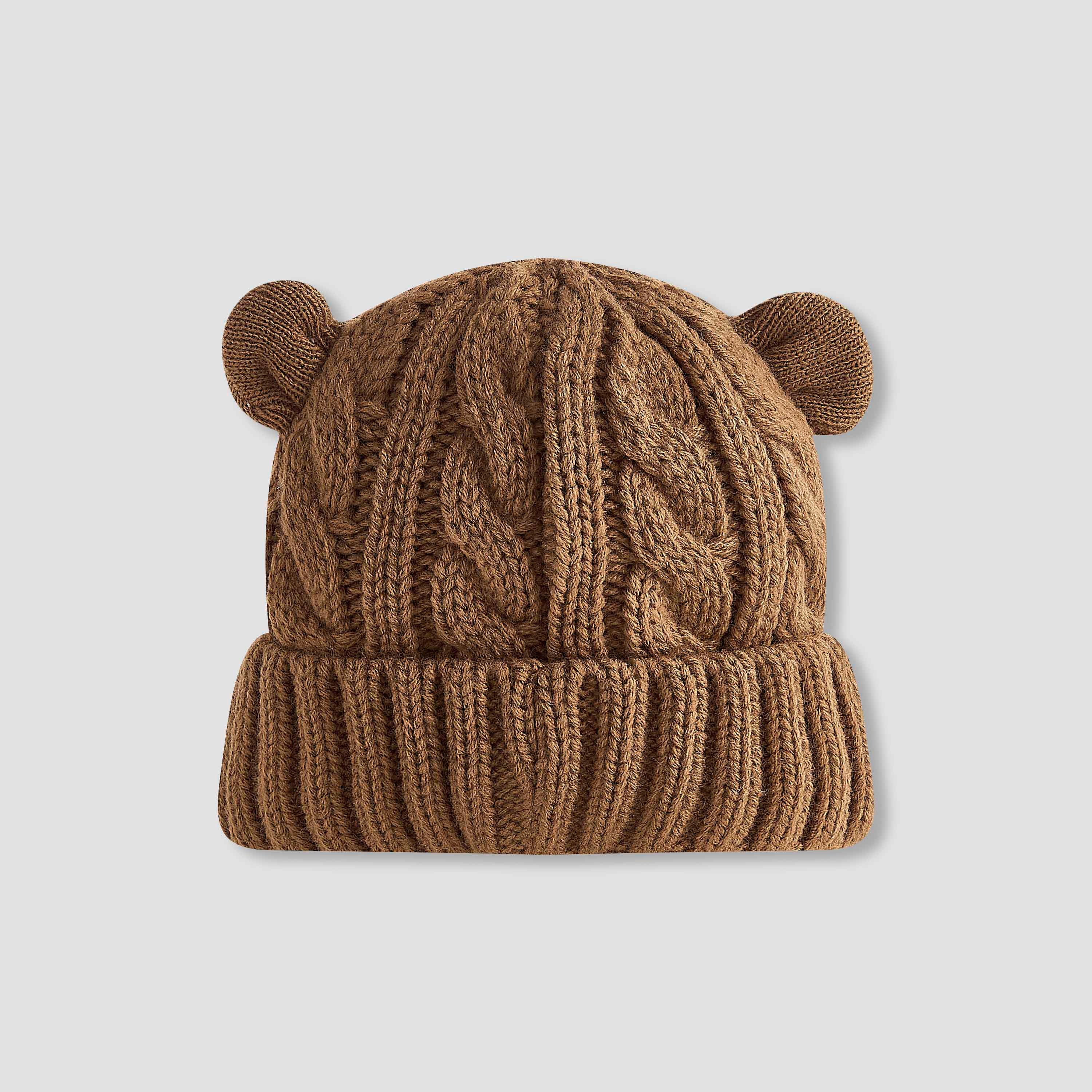 Juniors Winter Beanie with Bear Face Knit Design-boys-clothing-winterwear-winteraccessories-image-3