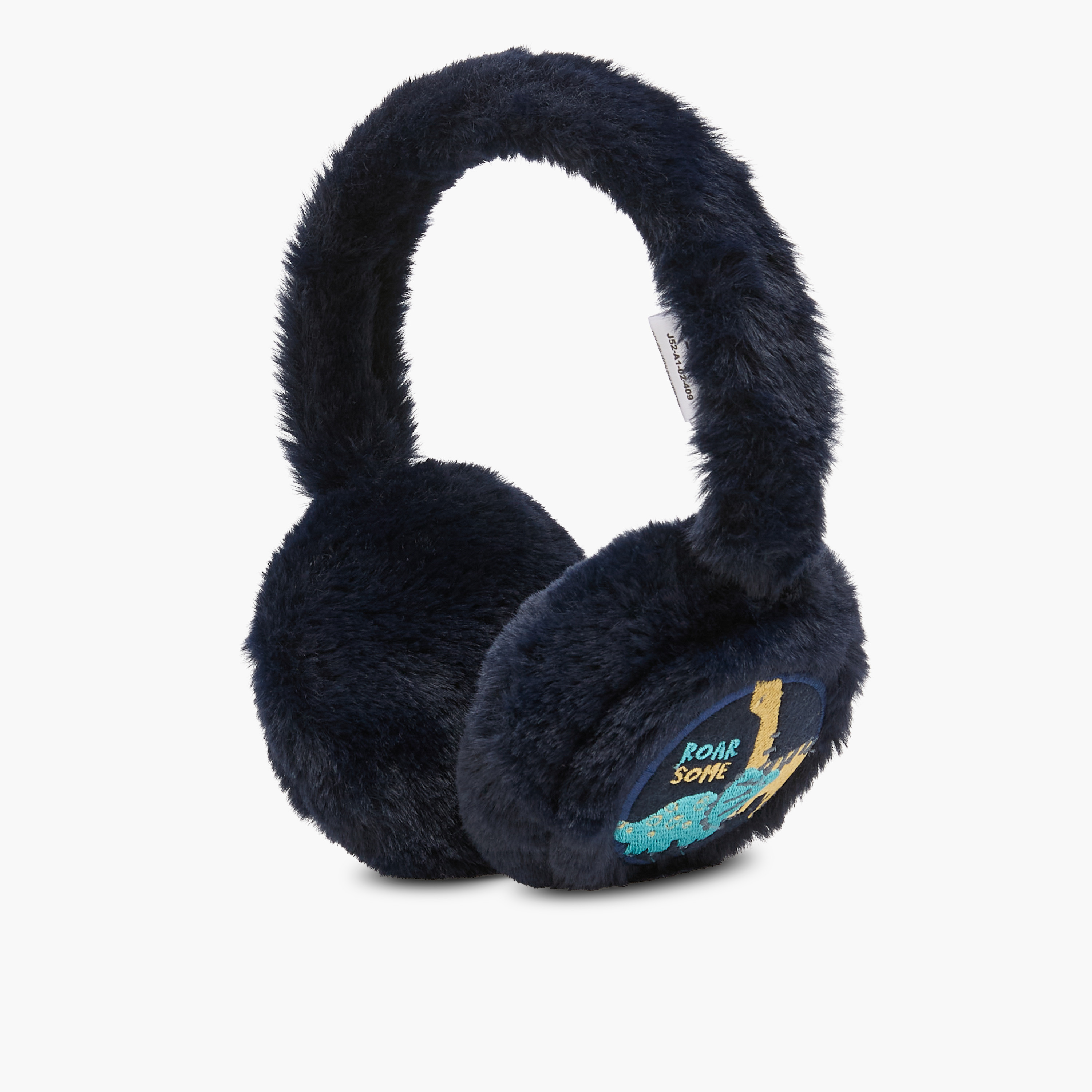 Juniors Winter Earmuffs with Dinosaur Embroidery-boys-clothing-winterwear-winteraccessories-image-1