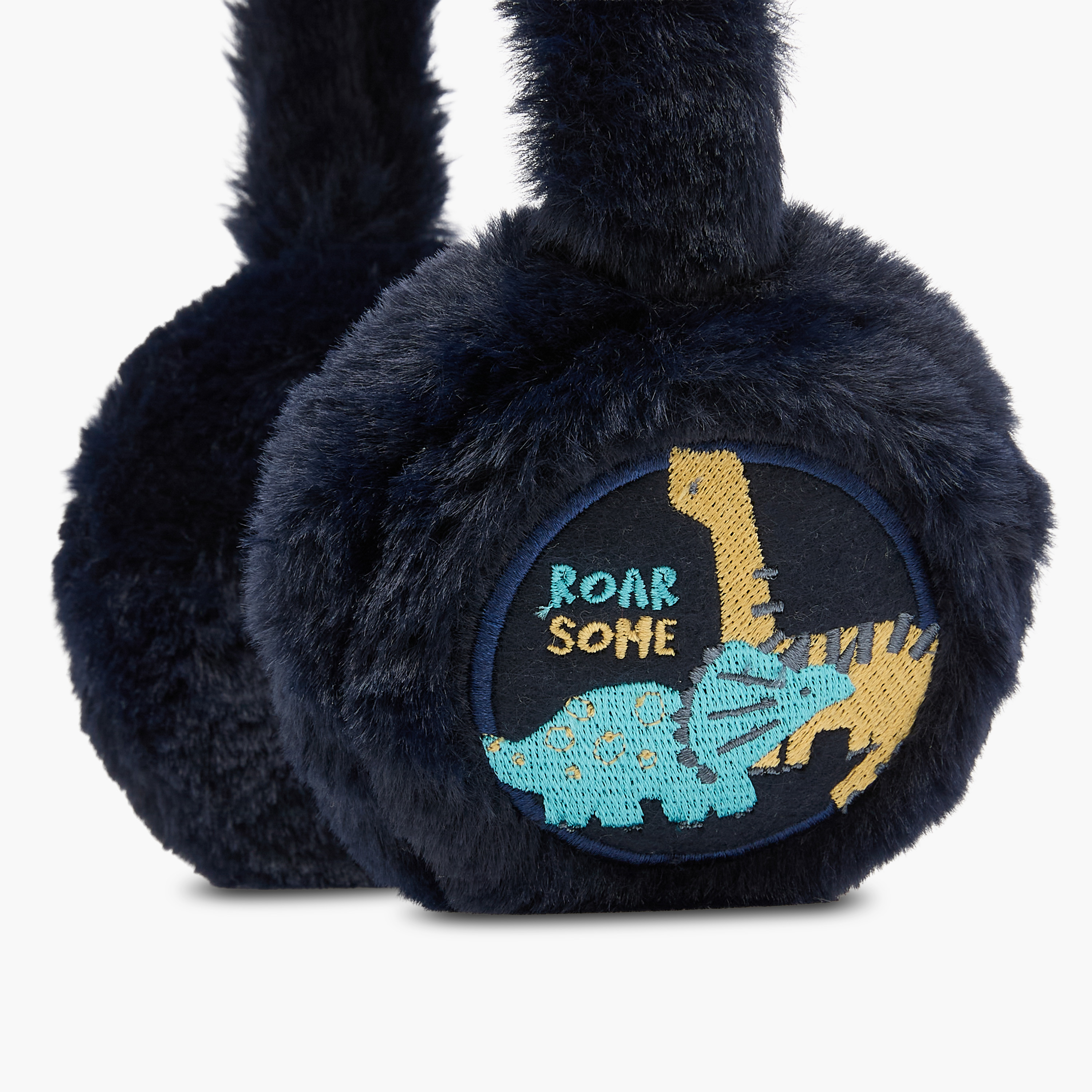 Juniors Winter Earmuffs with Dinosaur Embroidery-boys-clothing-winterwear-winteraccessories-image-4