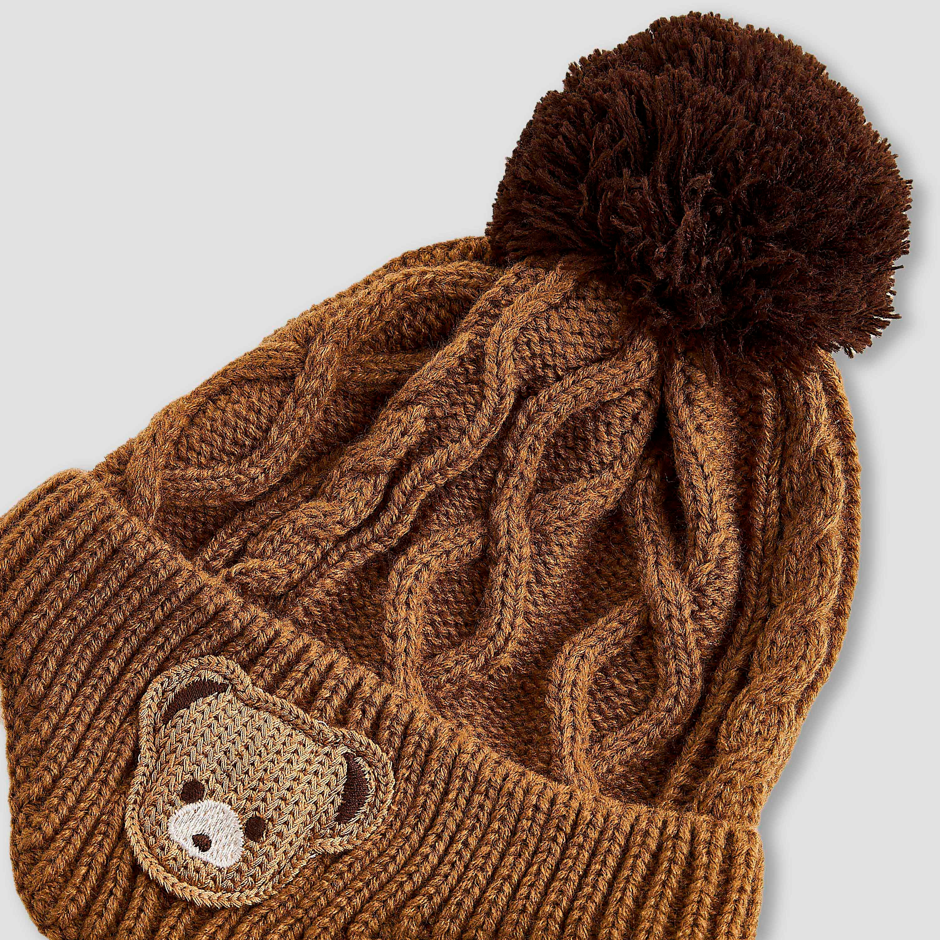 Juniors Winter Beanie and Gloves Set with Bear Applique-boys-clothing-winterwear-winteraccessories-image-5