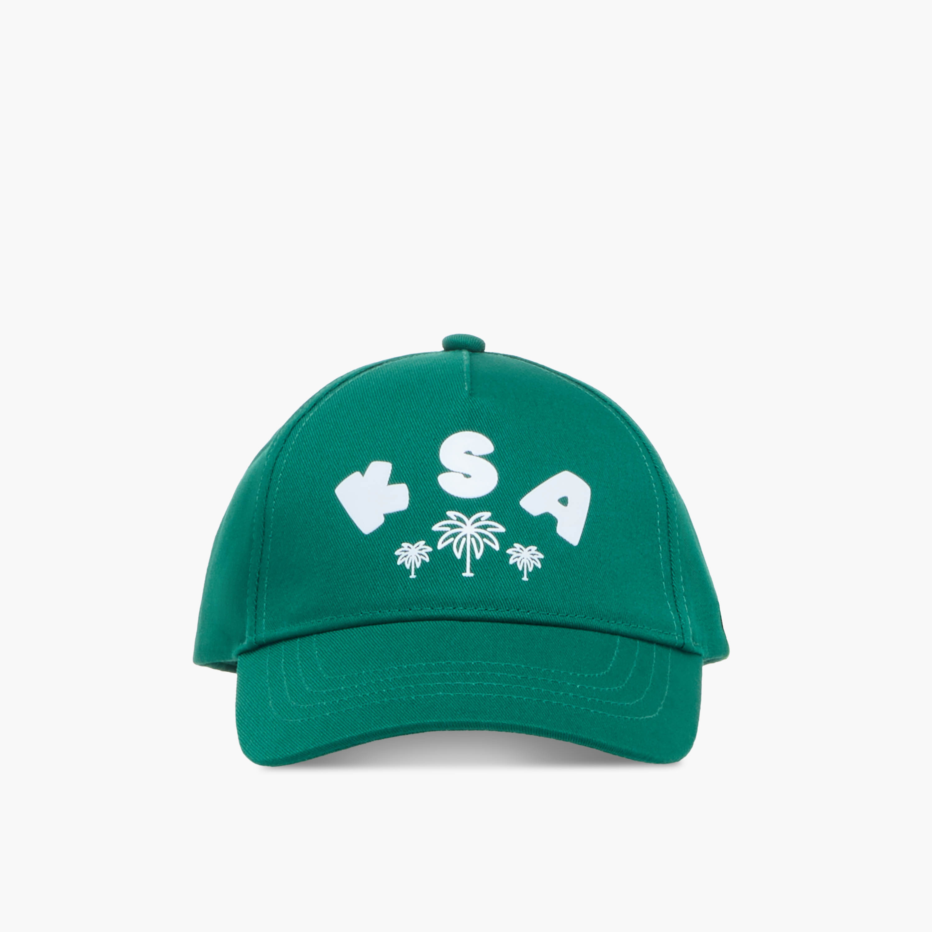 Juniors Saudi Arabia Print Cap with Hook and Loop Strap Closure-boys-accessories-caps-image-1