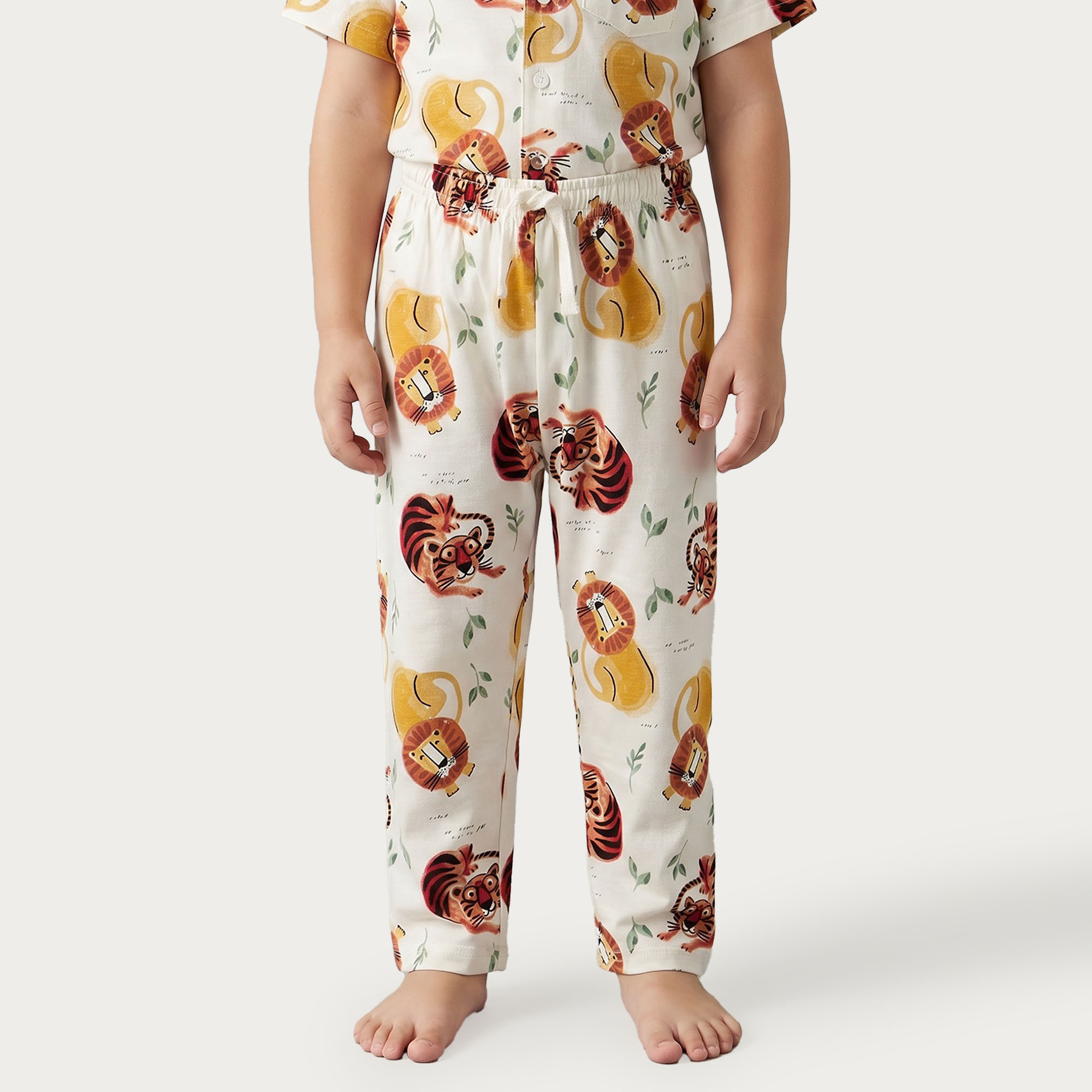 Juniors Animal Print Shirt and Pyjama Set-boys-clothing-nightwear-image-4