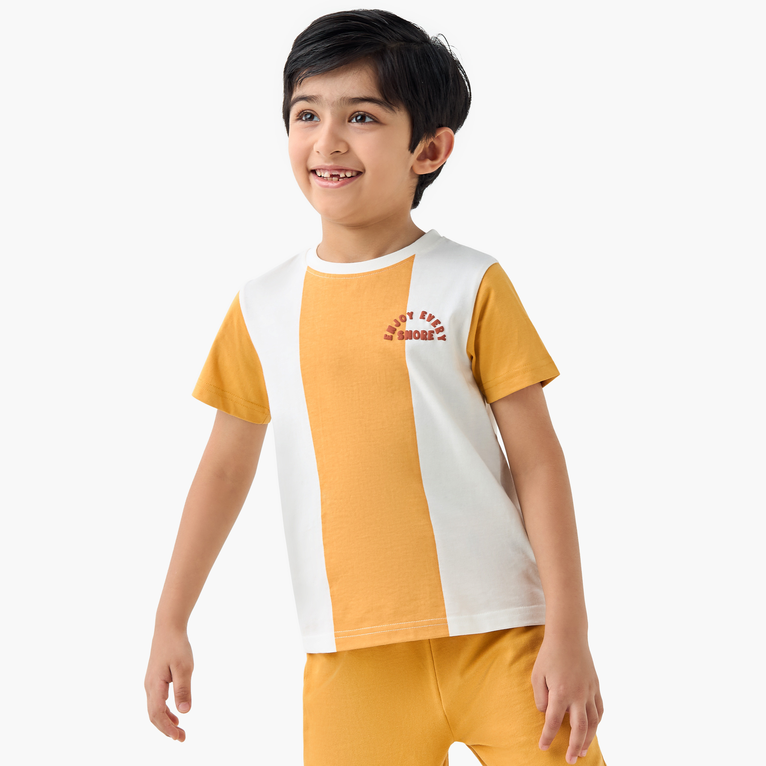 Juniors Printed T-shirt and Shorts Set-boys-clothing-nightwear-image-2
